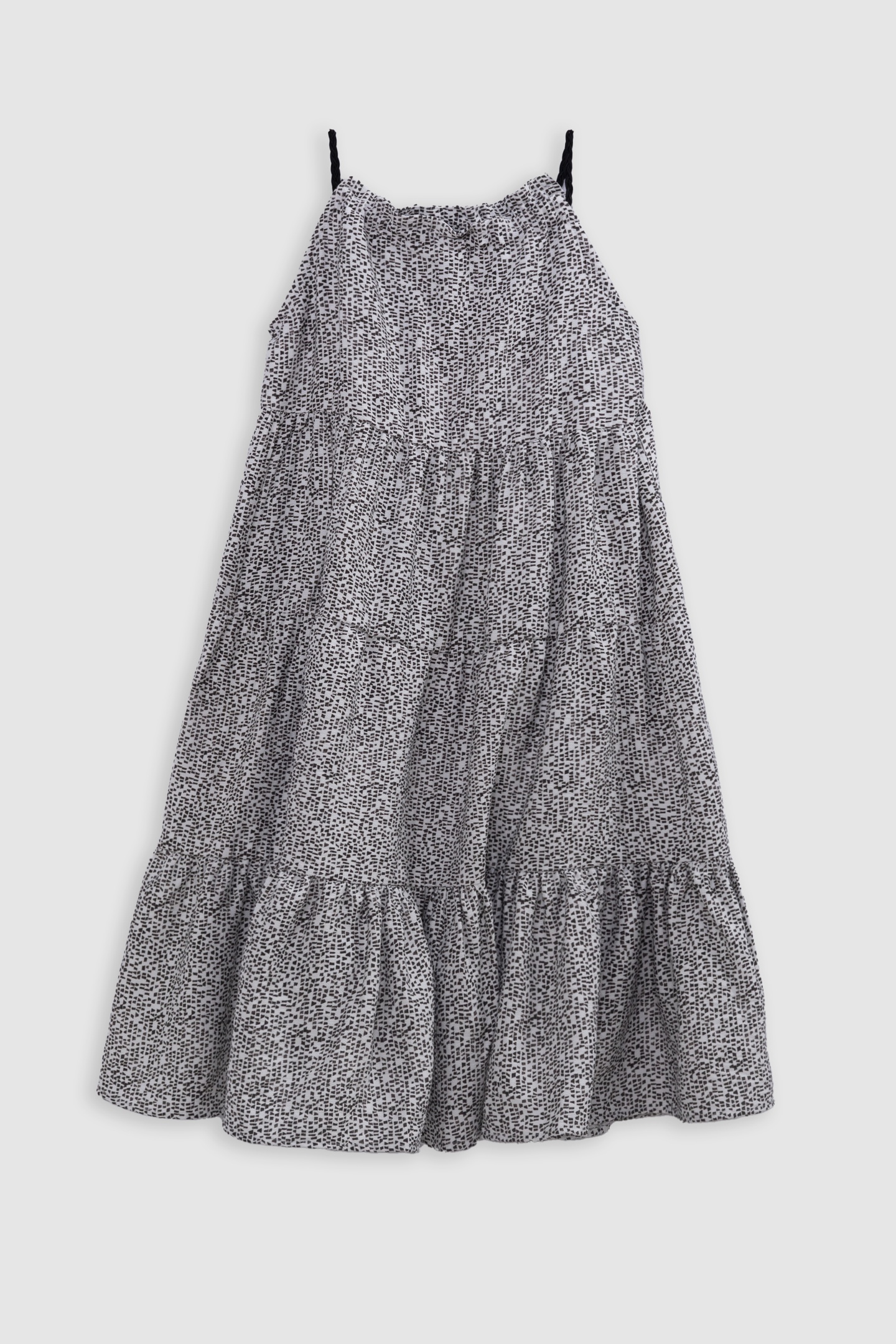 BLACK GRAPHIC PRINT MAXI DRESS 1