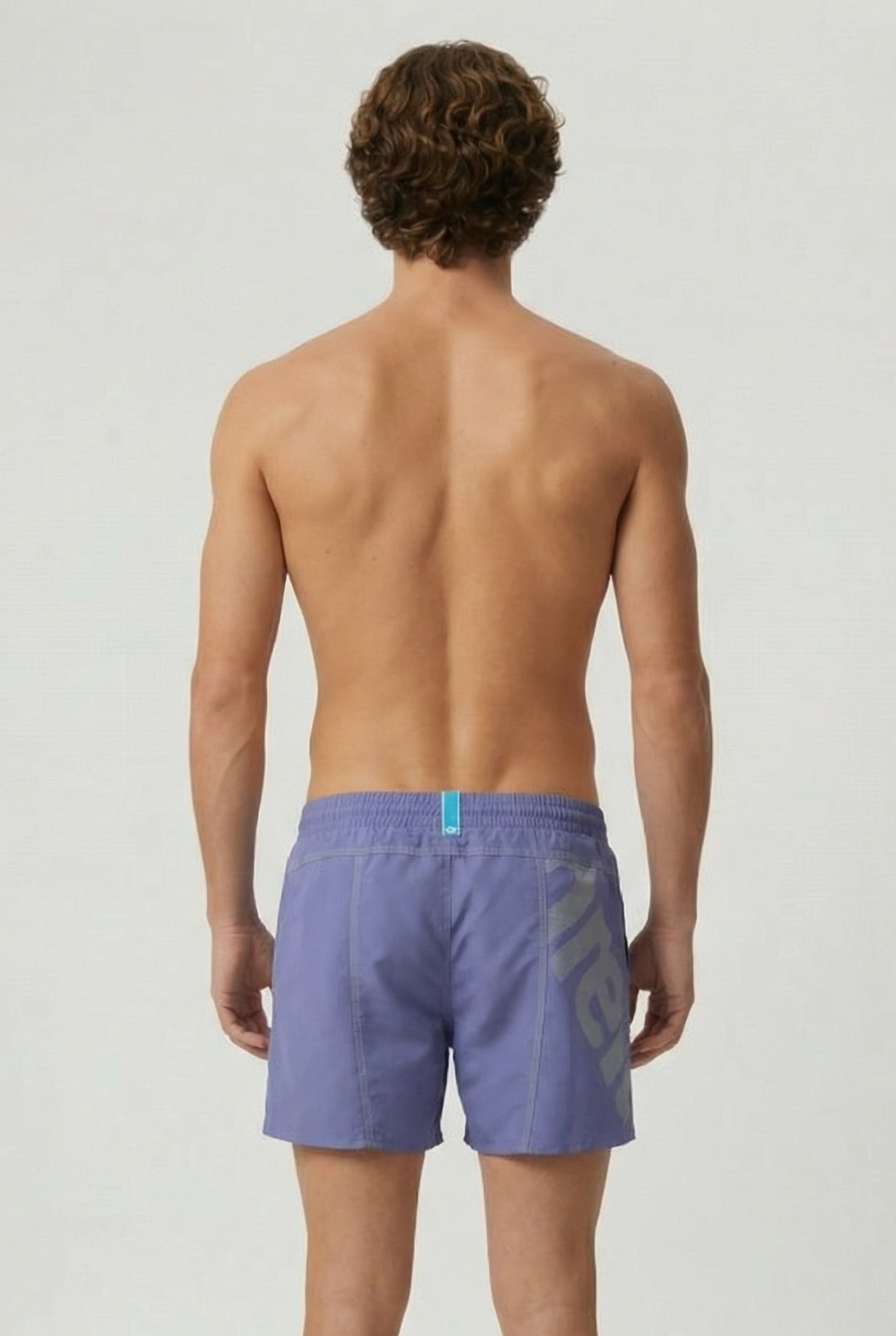 MEN'S ARENA PRO_FILE BEACH SHORT LOGO PURPLE BLUE-SOFT GREEN 2