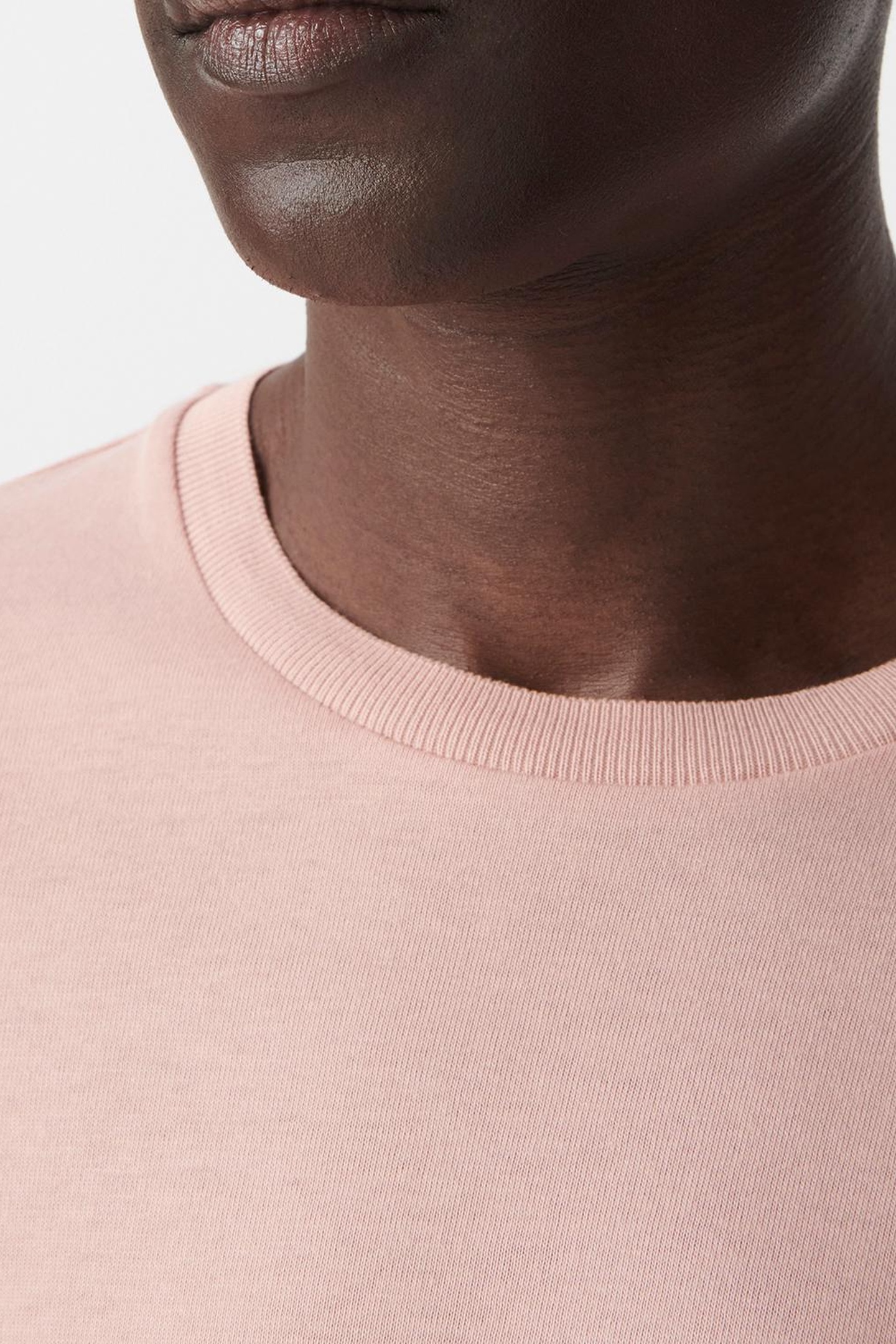 PINK COTTON MODAL CREW NECK T-SHIRT 6