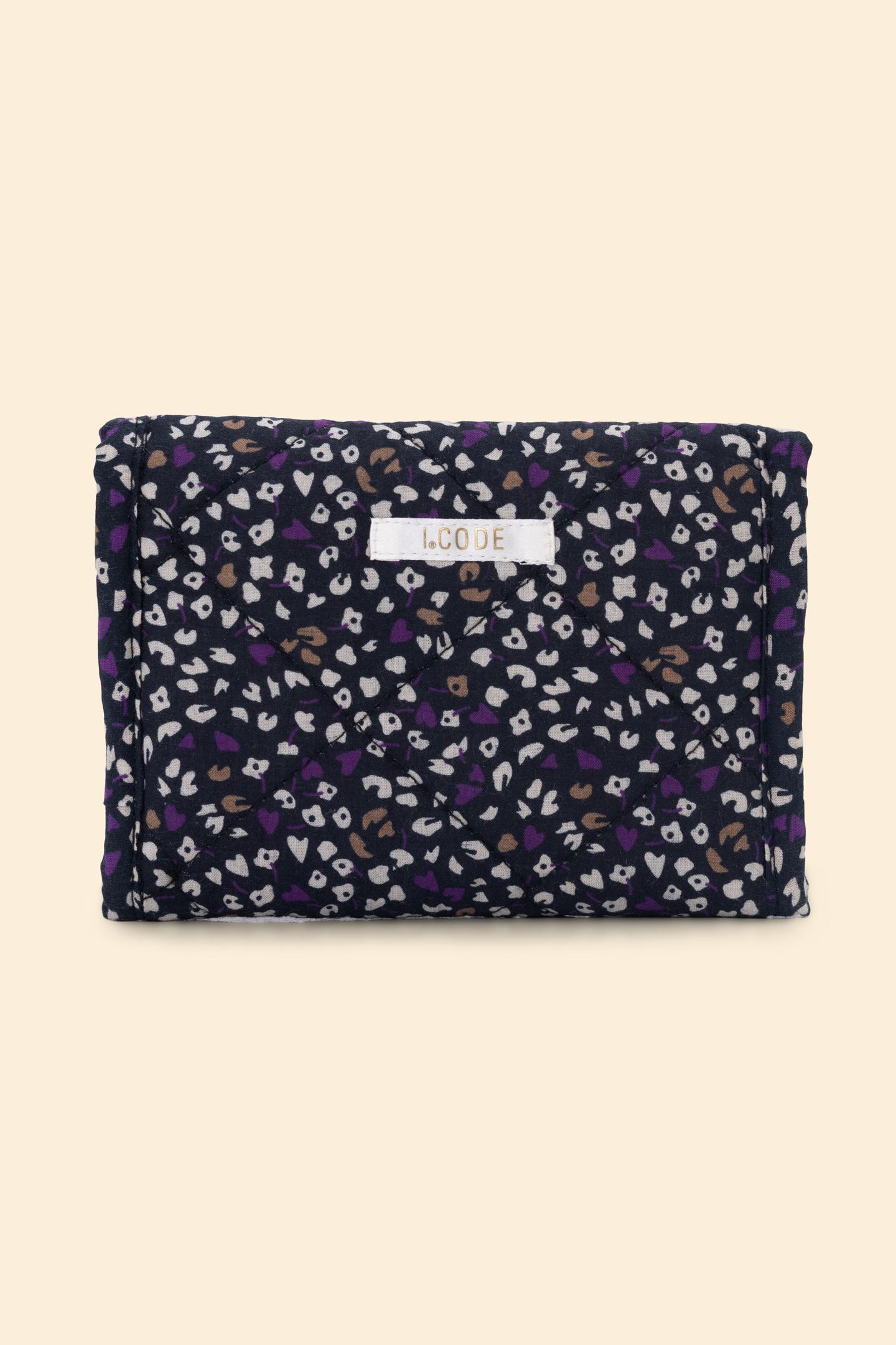 DARK PURPLE MICRO LEO FLORAL PRINT CLUTCH BAG DARK PURPLE 3