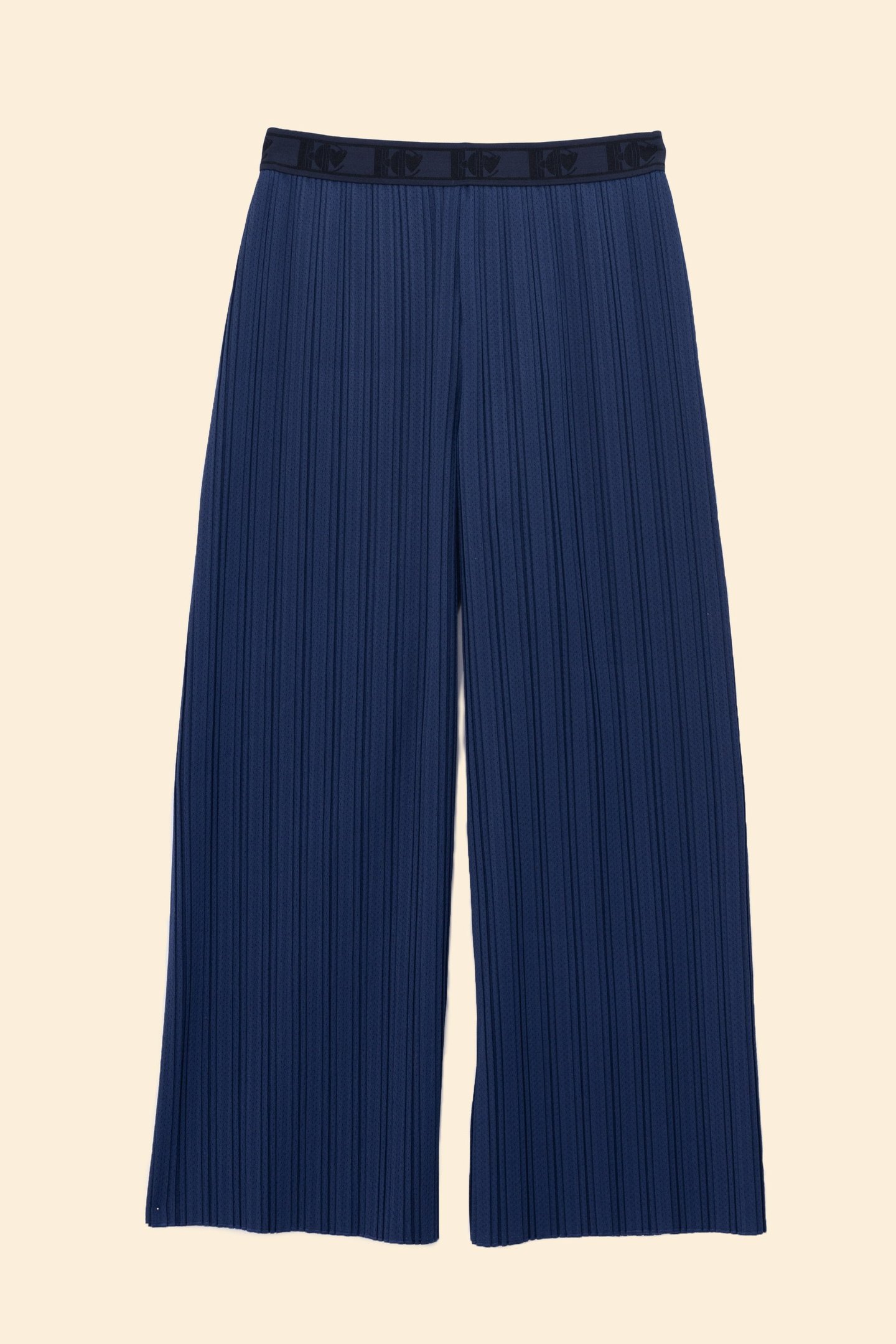 INDIGO PLEATED WIDE-LEG TROUSERS INDIGO 5