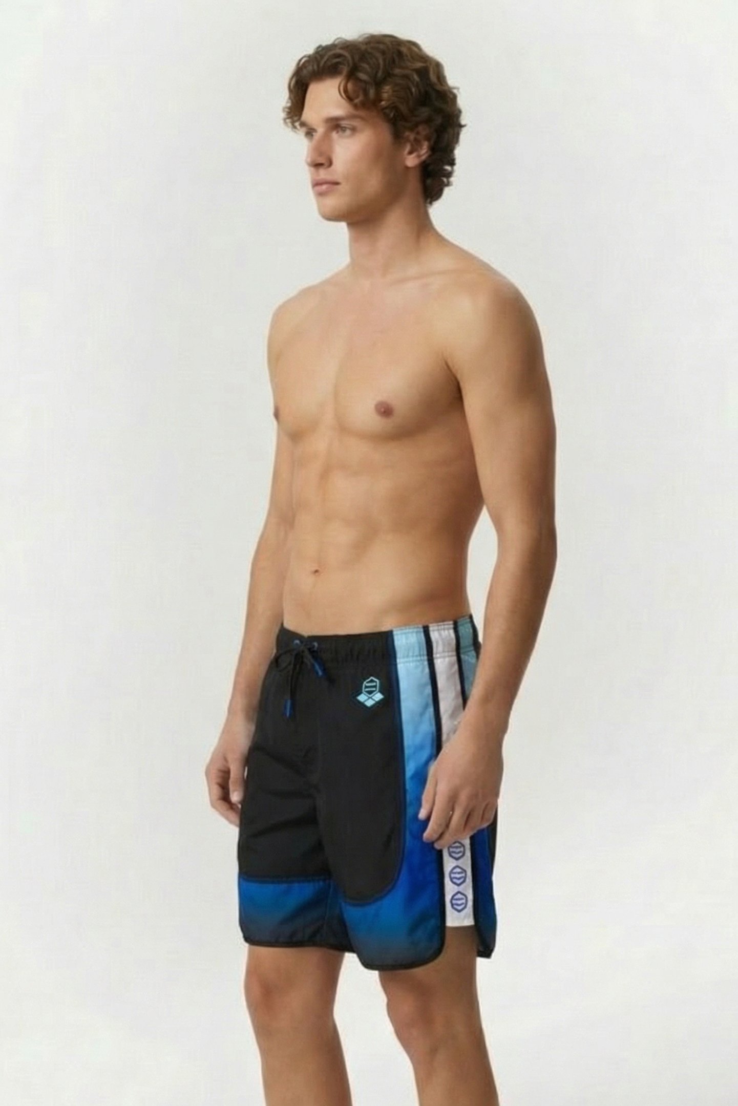 M NETTUNO BERMUDA BLACK NEON BLUE MULTI WHIT 3