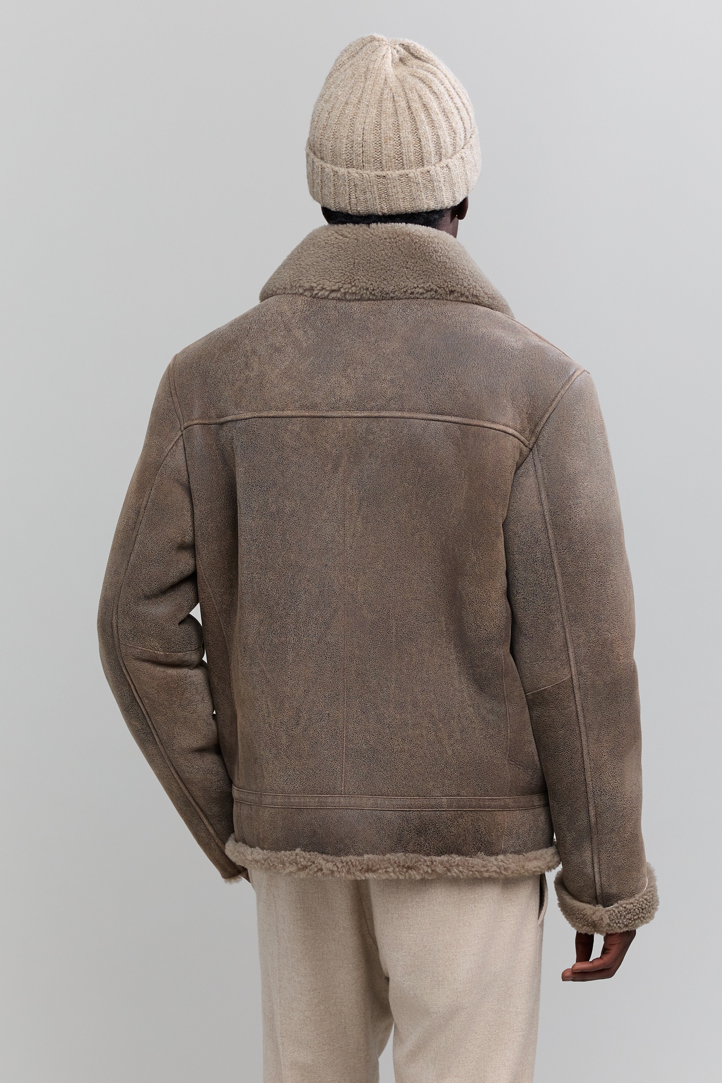 LWG-CERTIFIED RAW LEATHER BOMBER JACKET 3