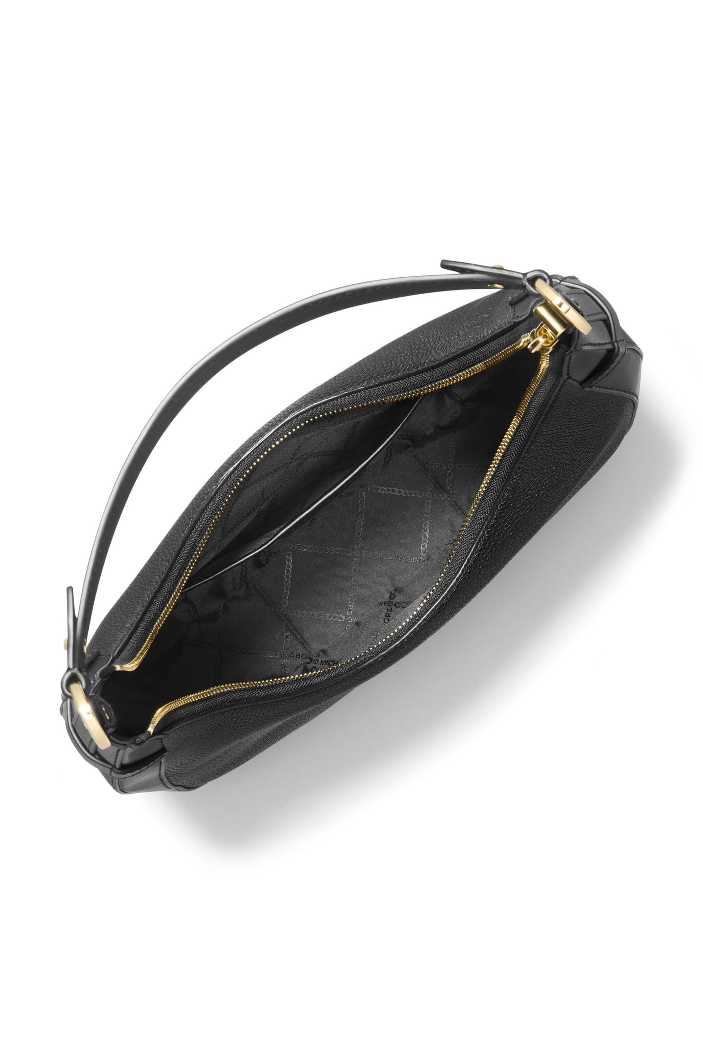 LARGE CRESCENT HOBO SHOULDER BAG BLACK 3