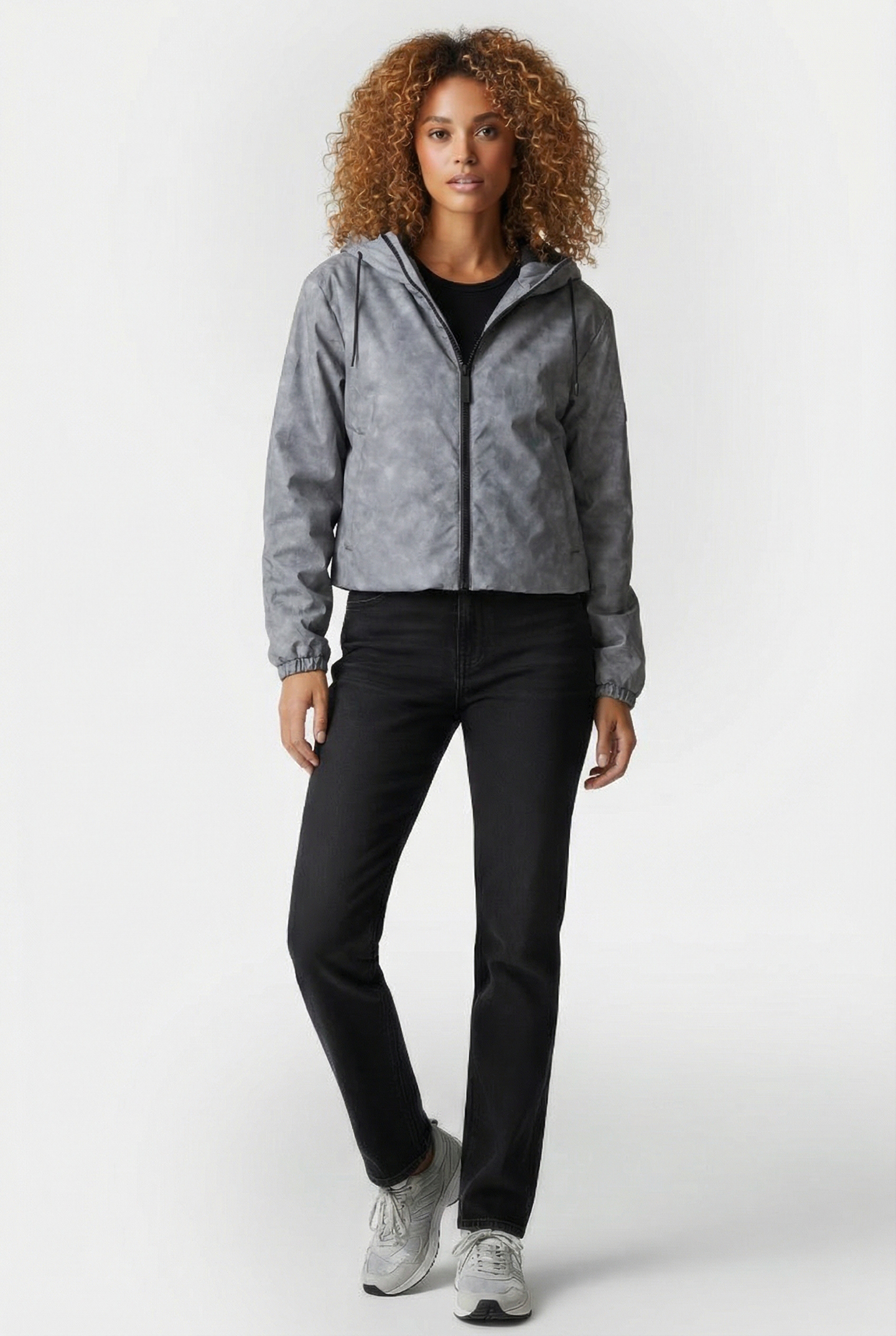 LOHJA SHORT INSULATED JACKET W3T1 DISTRESSED GREY UNISEX 2