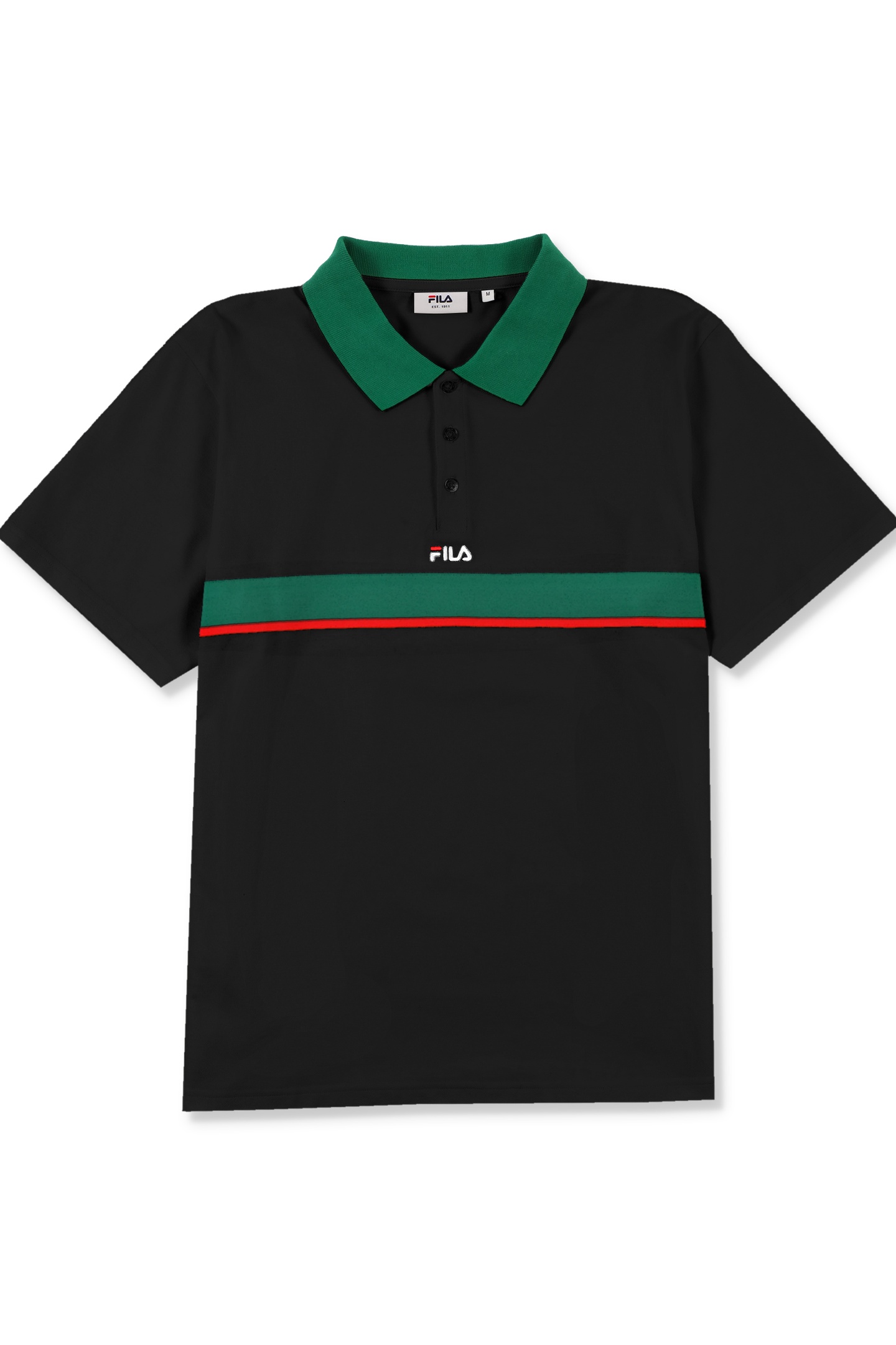 SAGANO RELAXED TAPED POLO SHIRT BLACK 5