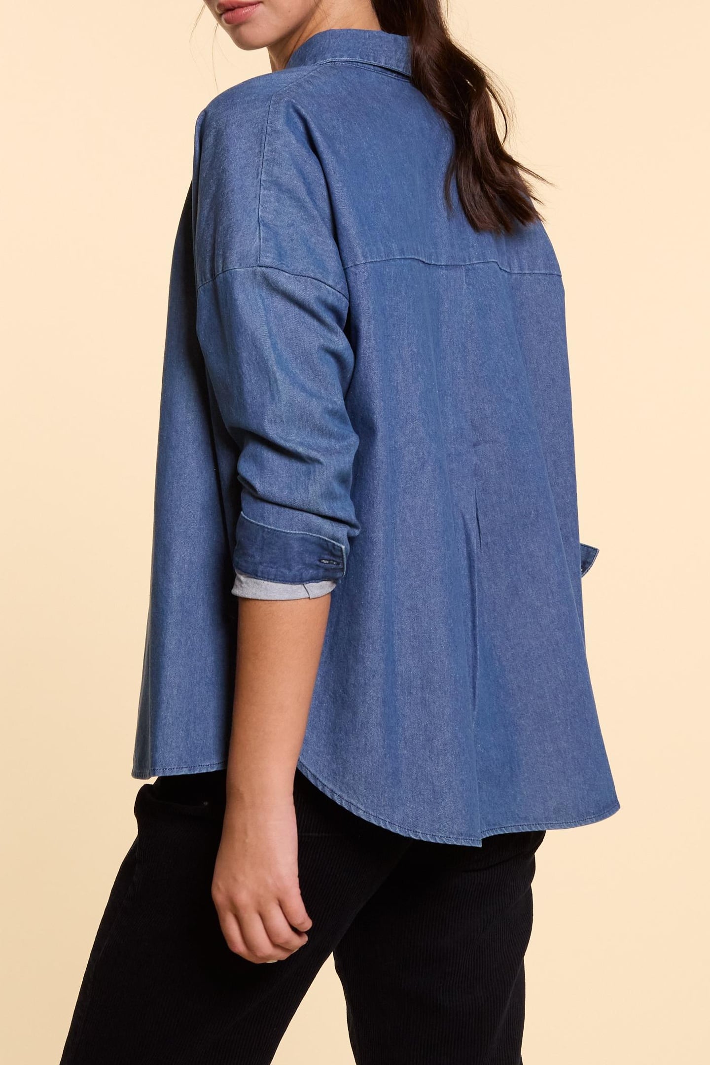 AUTHENTIC BLUE DENIM SHIRT WITH HEART EMBROIDERY AUTHENTIC B 3