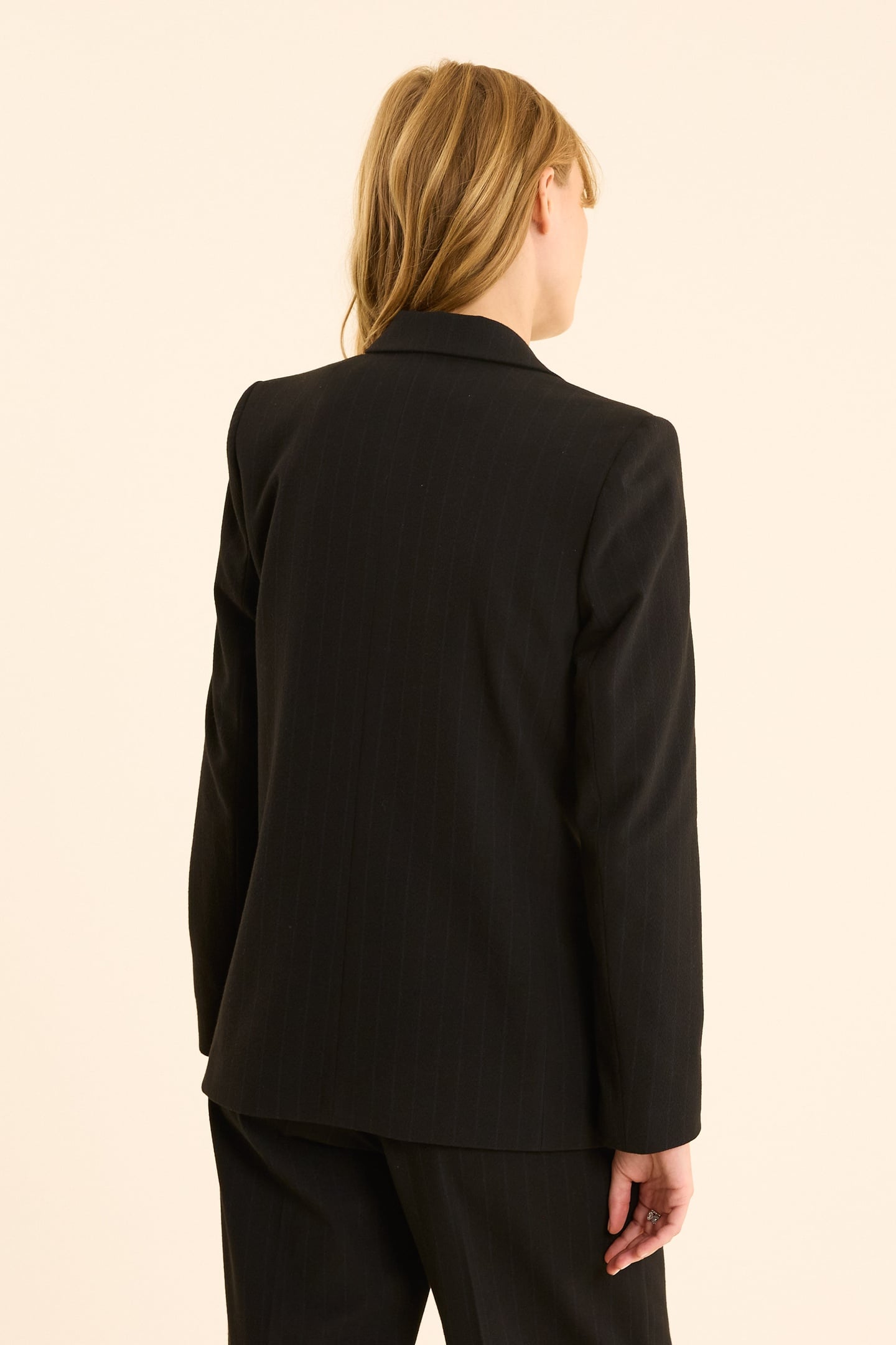 BLACK SUIT JACKET WITH BLUE PINSTRIPES BLACK 2