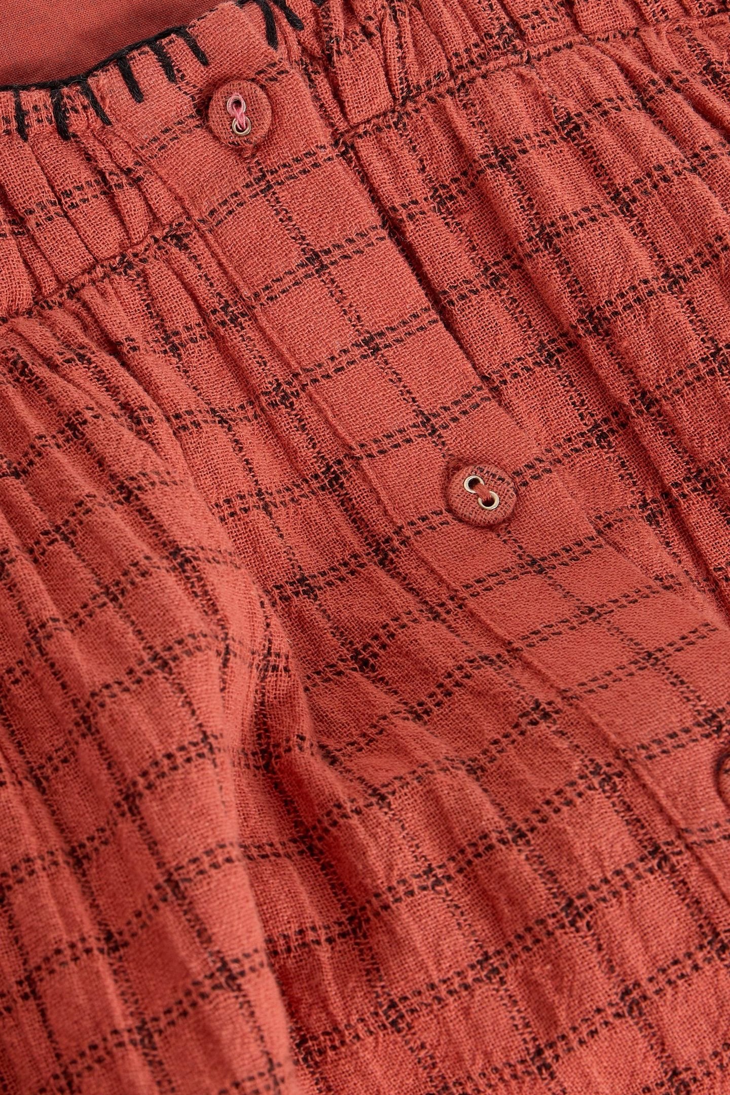 TASHA CHECK TOP MID RED 3