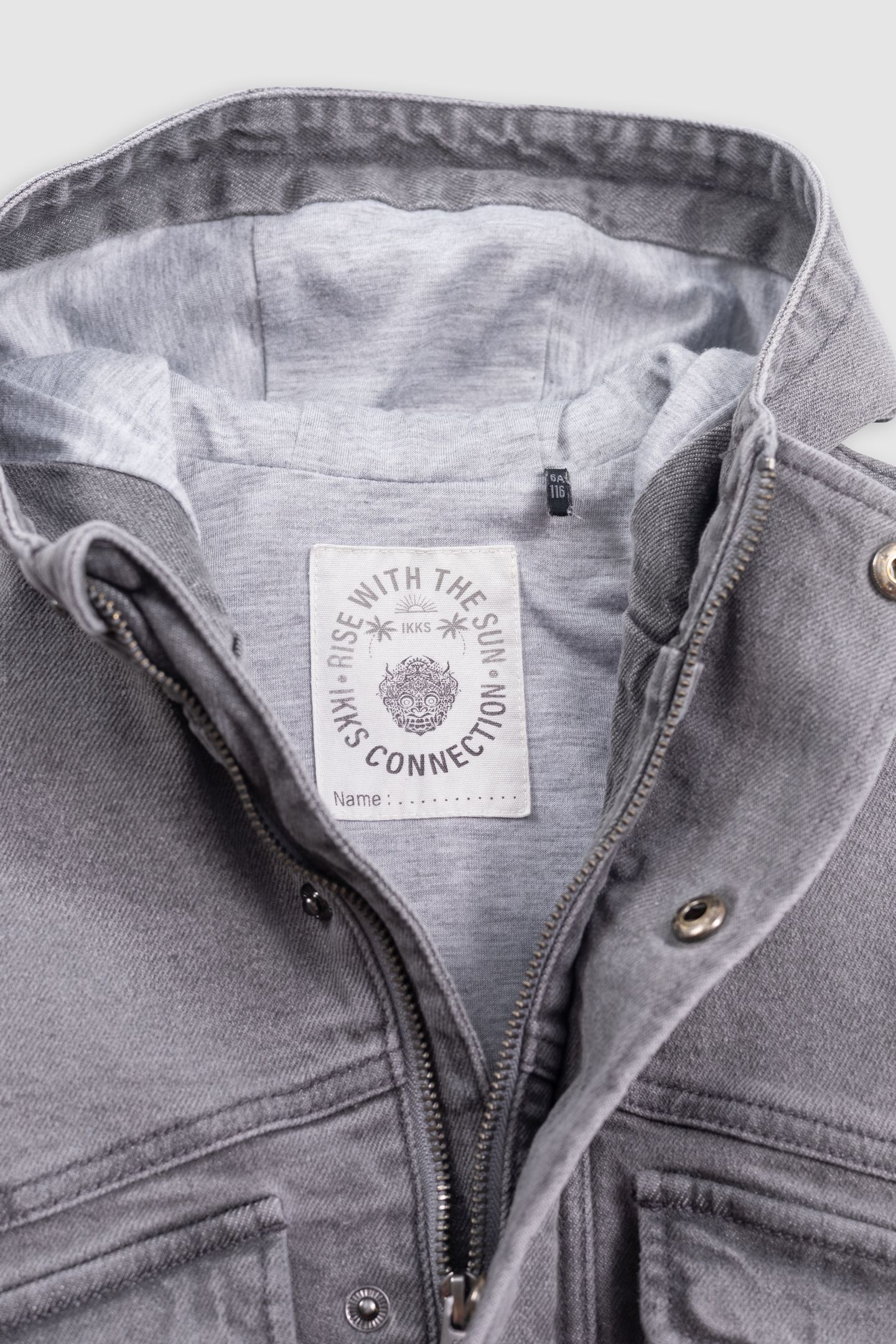 GREY DENIM JACKET WITH HOOD 6