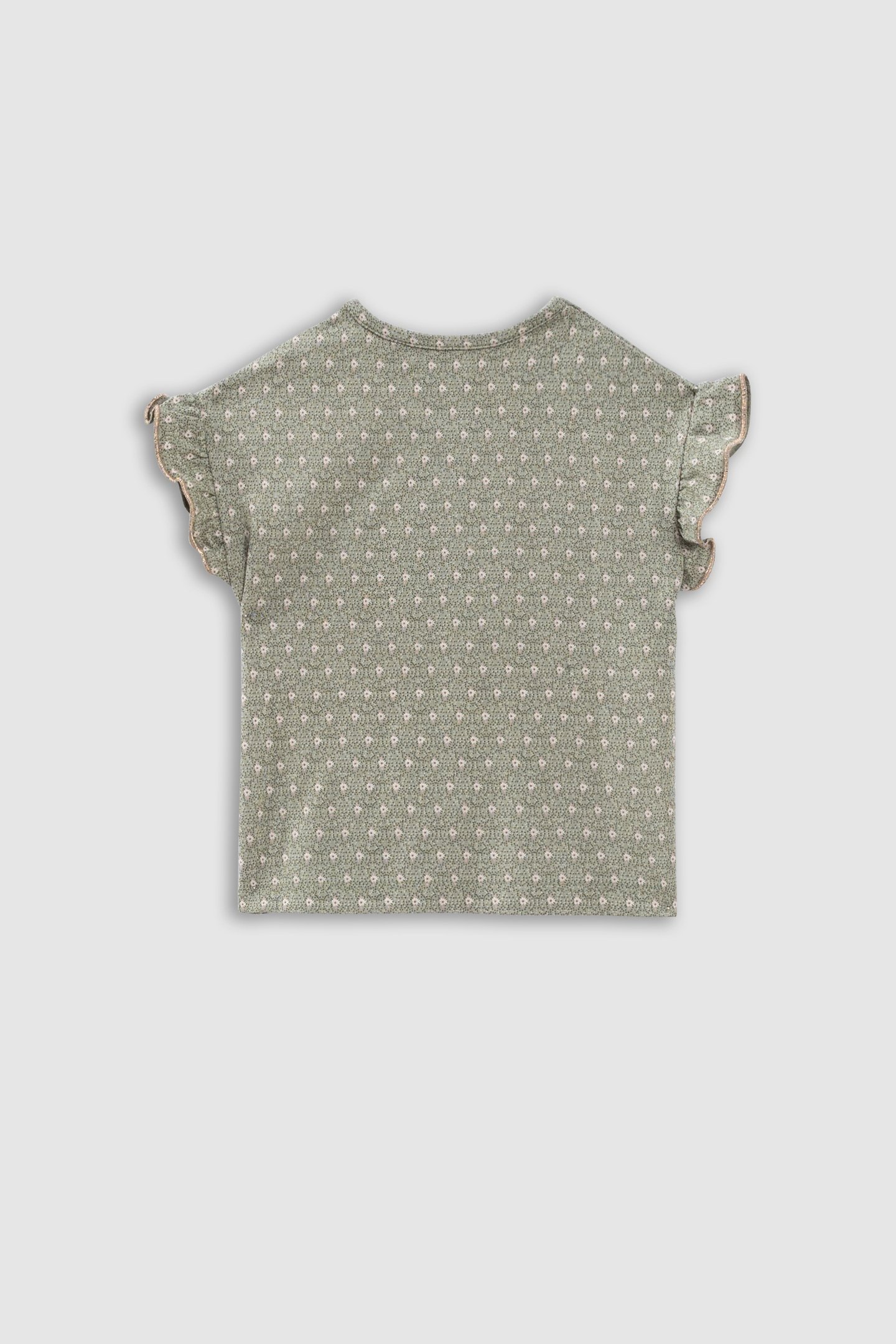 MINIMALIST GRAPHIC-PRINT KHAKI T-SHIRT 2