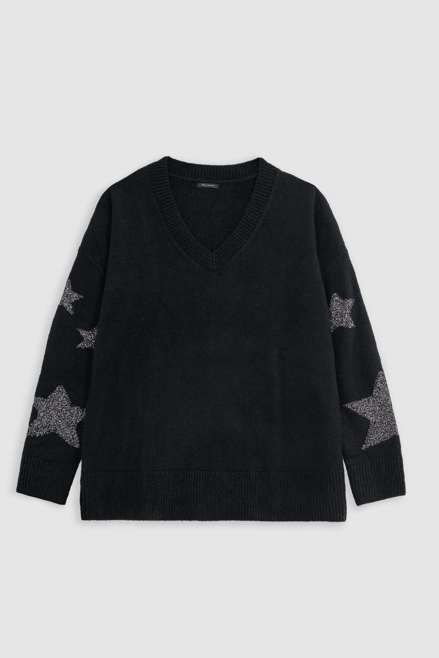 BLACK KNIT STAR SWEATER 1
