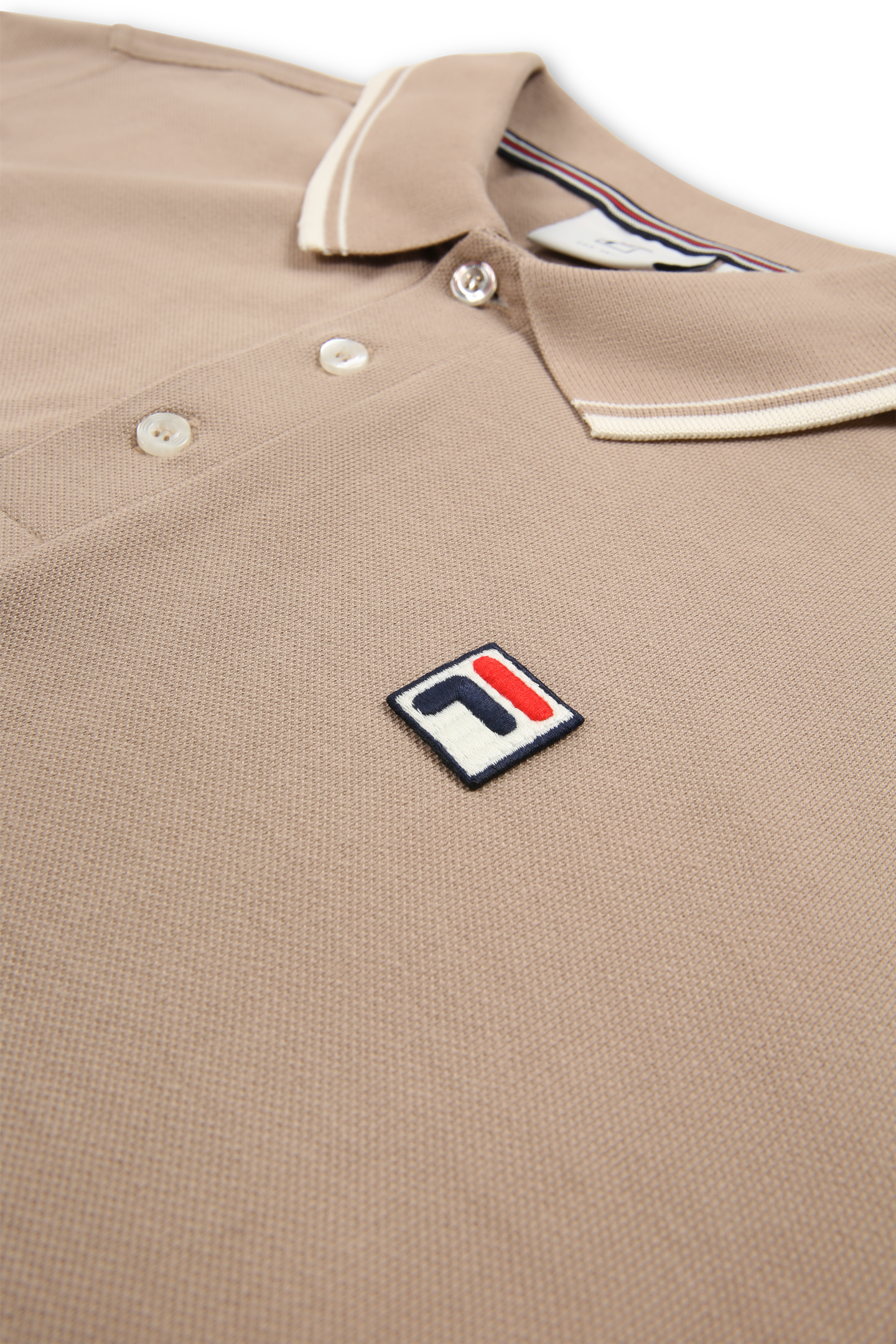 BIELLA REGULAR TIPPED LONG SLEEVE POLO SHIRT TAUPE GRAY 7