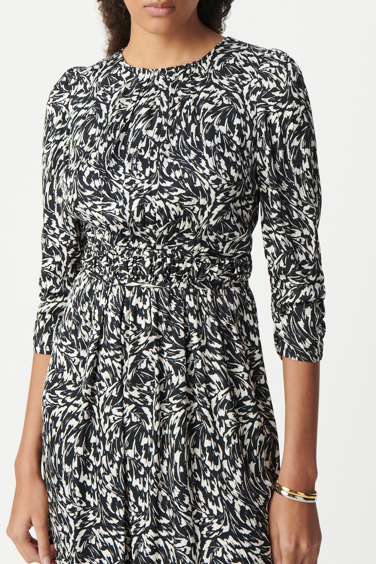 BLACK DRESS LENZING™ ECOVERO™ MINIMAL FLOWER 2