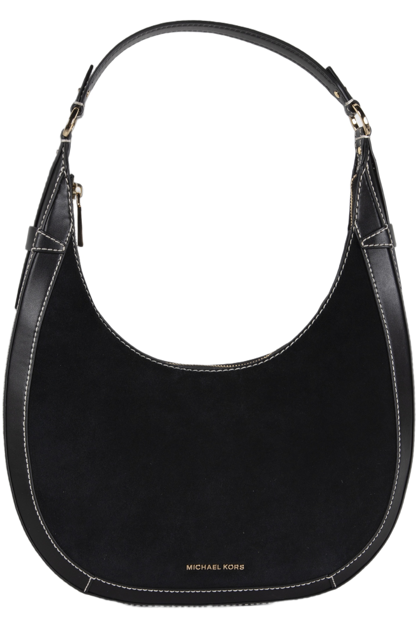 LARGE CRESCENT HOBO SHOULDER BAG BLACK 2