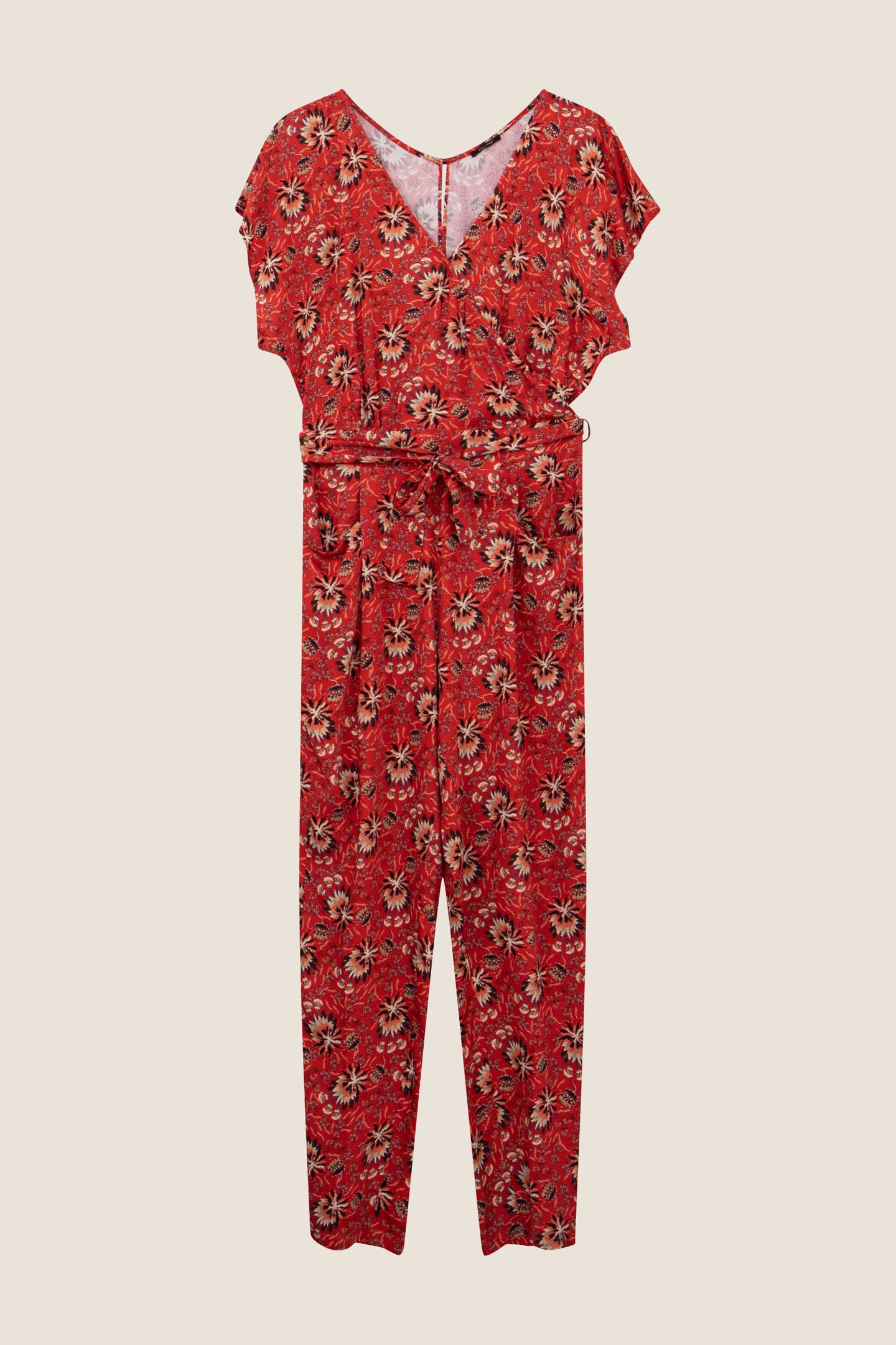 RODRIGUE - ORANGE JUMPSUIT WITH SUMMER FLORAL PRINT 5