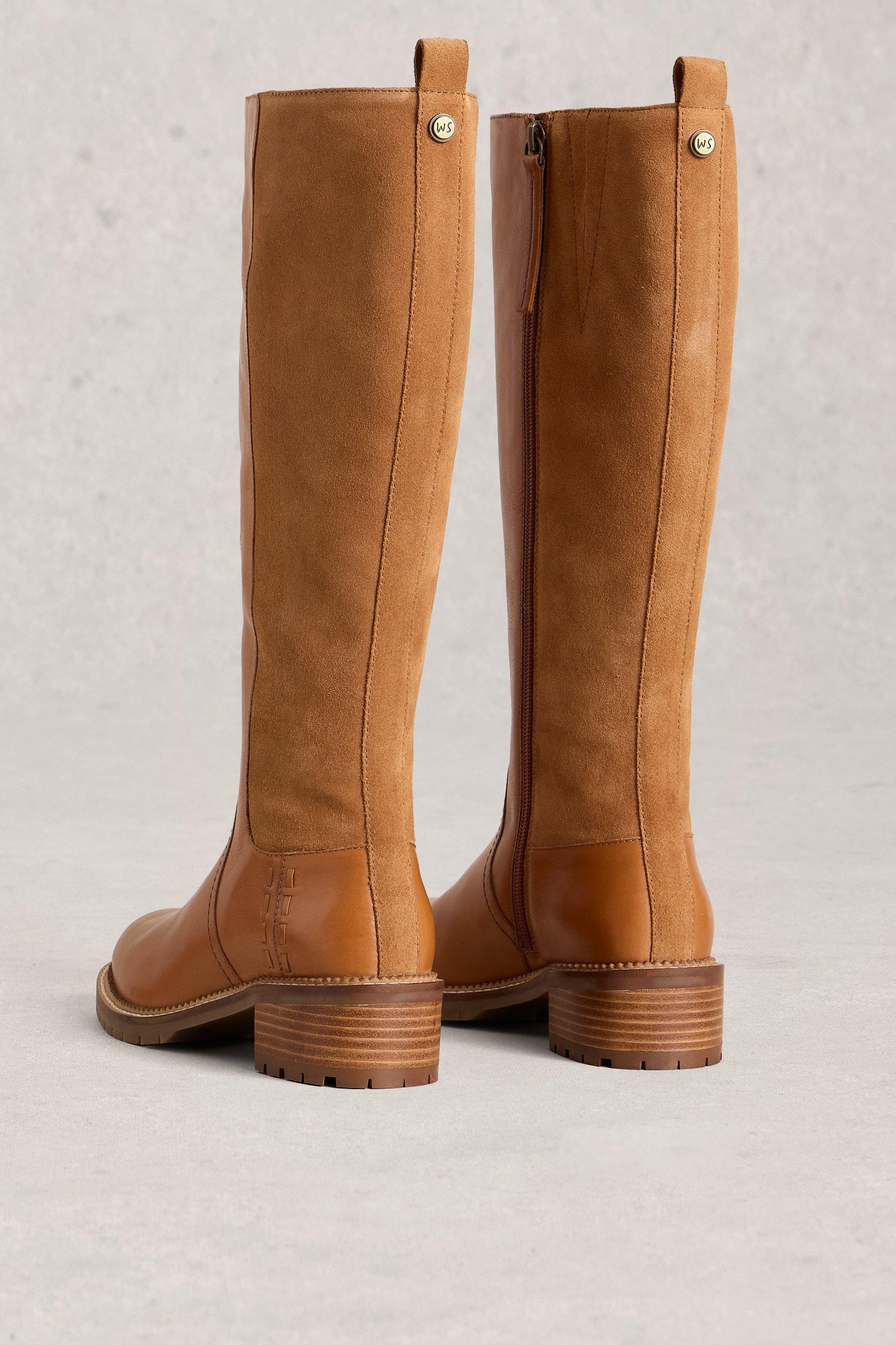 SERENA LEATHER KNEE HIGH BOOT MID TAN 2