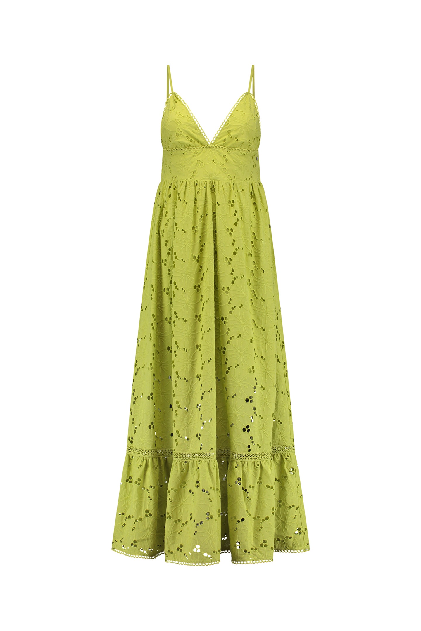 JASMIN DRESS FLOWER BRODERIE GREEN FLOWER BRODERIE 6