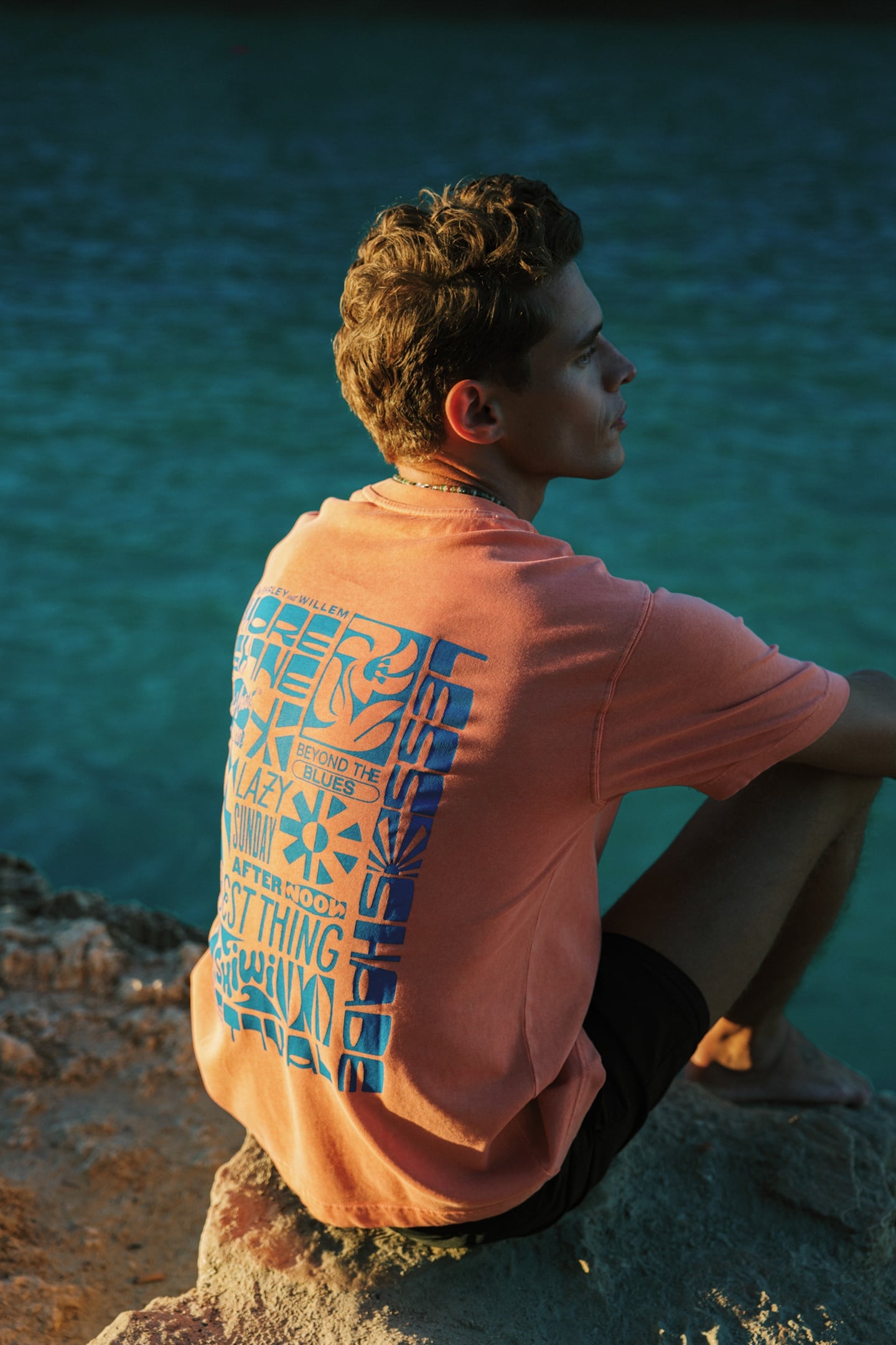 FINN RELAXED T-SHIRT PARADISE BLOCK ORANGE CORAL 9