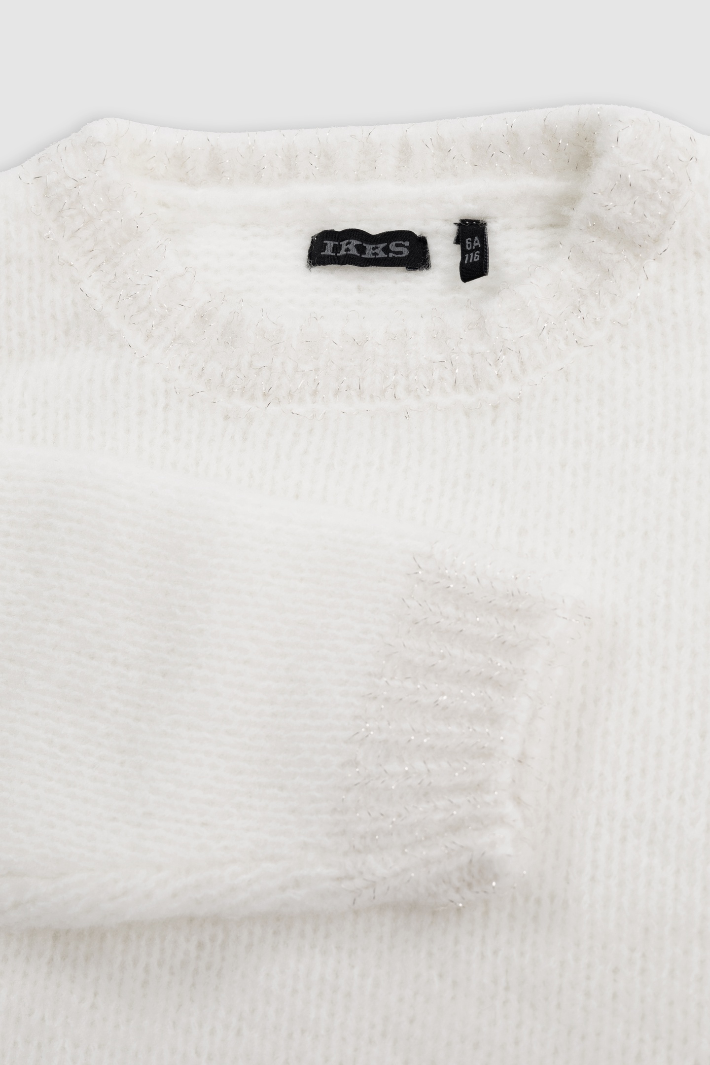 GIRL'S ECRU KNITTED SWEATER WITH EMBROIDERED MESSAGE 3