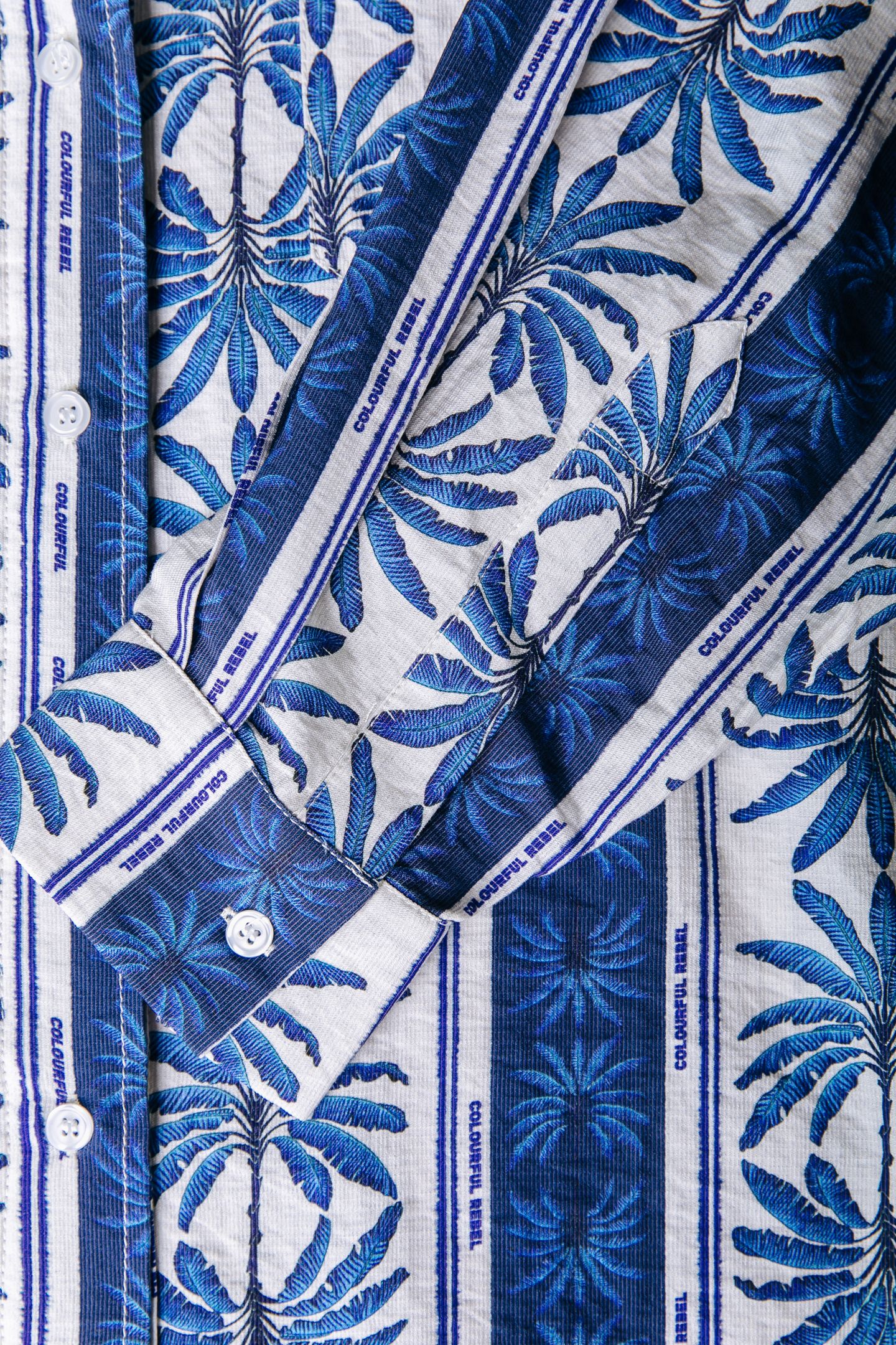 TALIA PALM DROPPED SHOULDER BLOUSE BRIGHT BLUE 5