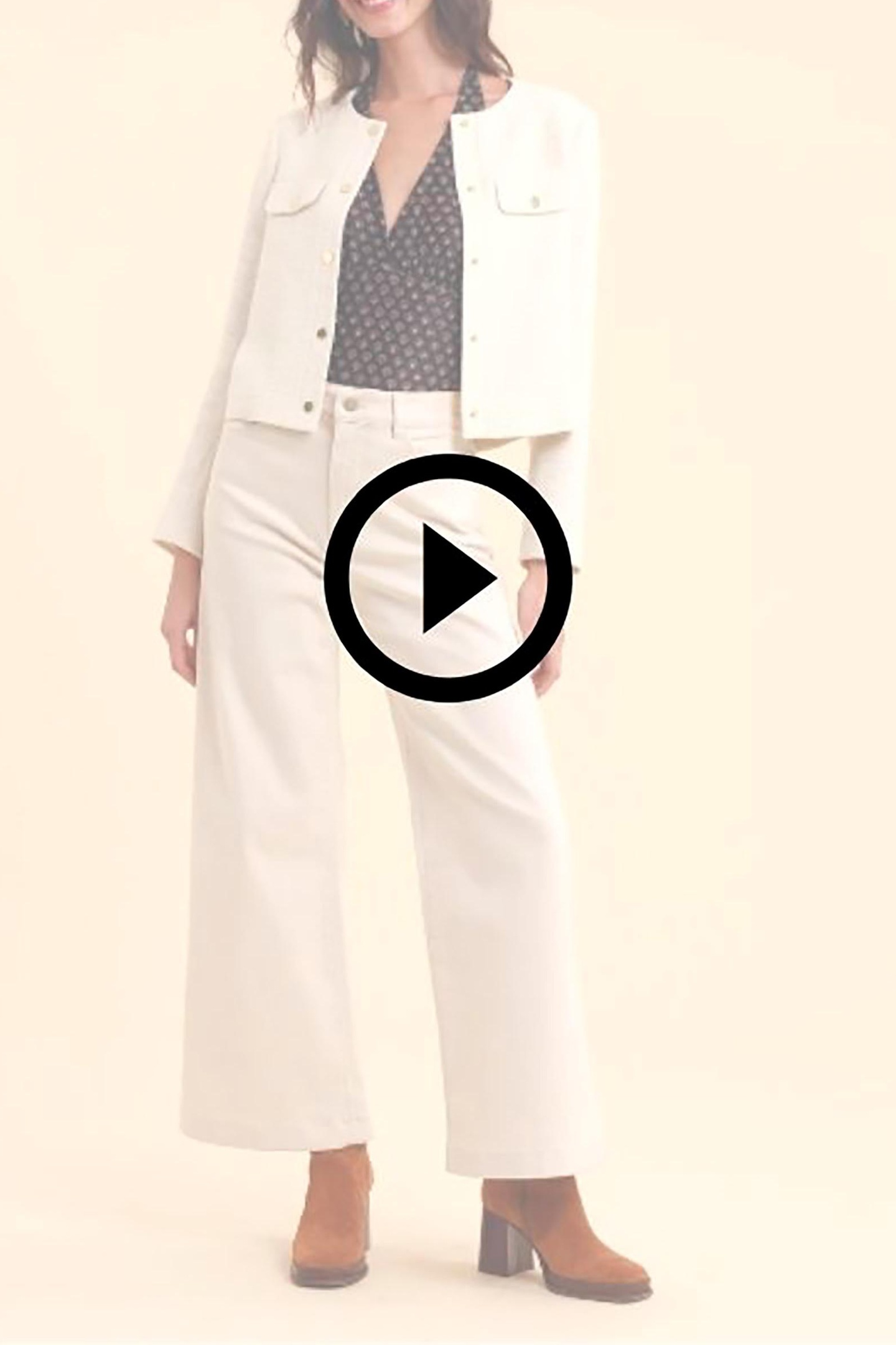 SHORT SQUARE JACKET IN ECRU I.CODE ECRU 3