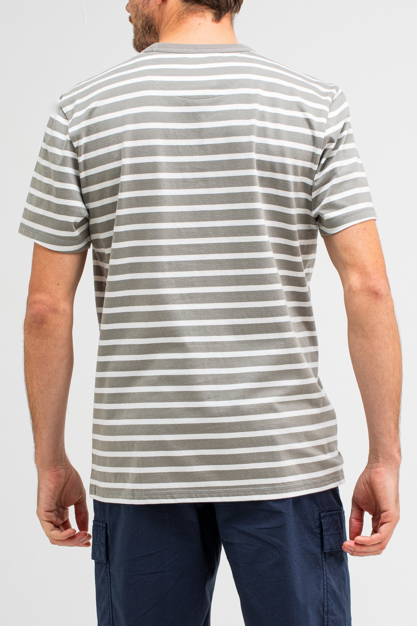 CLASSIC STRIPE BUTCHER TEE LT. SEAL GREY 2