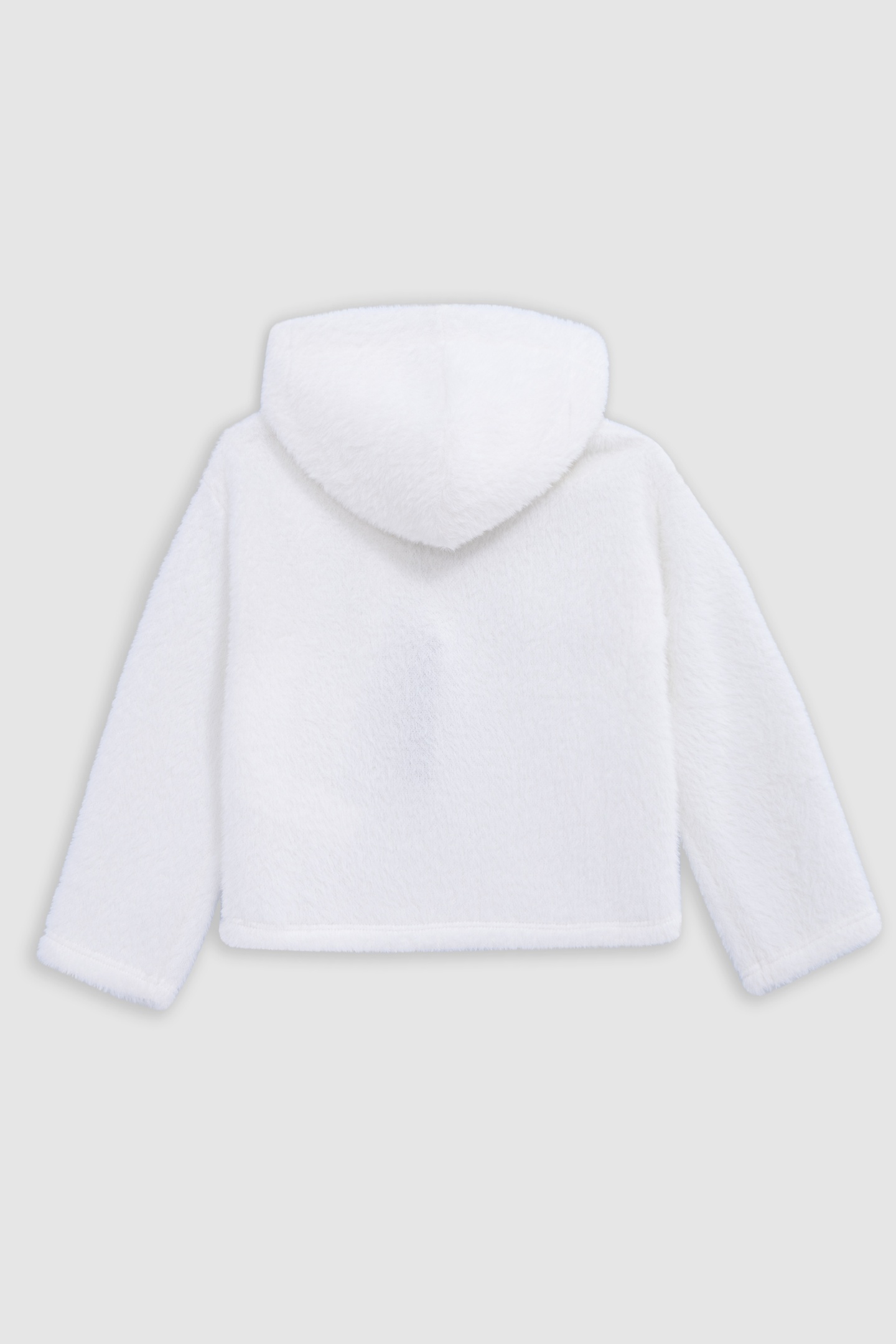 GIRL'S KNITTED HOODED SWEATSHIRT ECRU 2