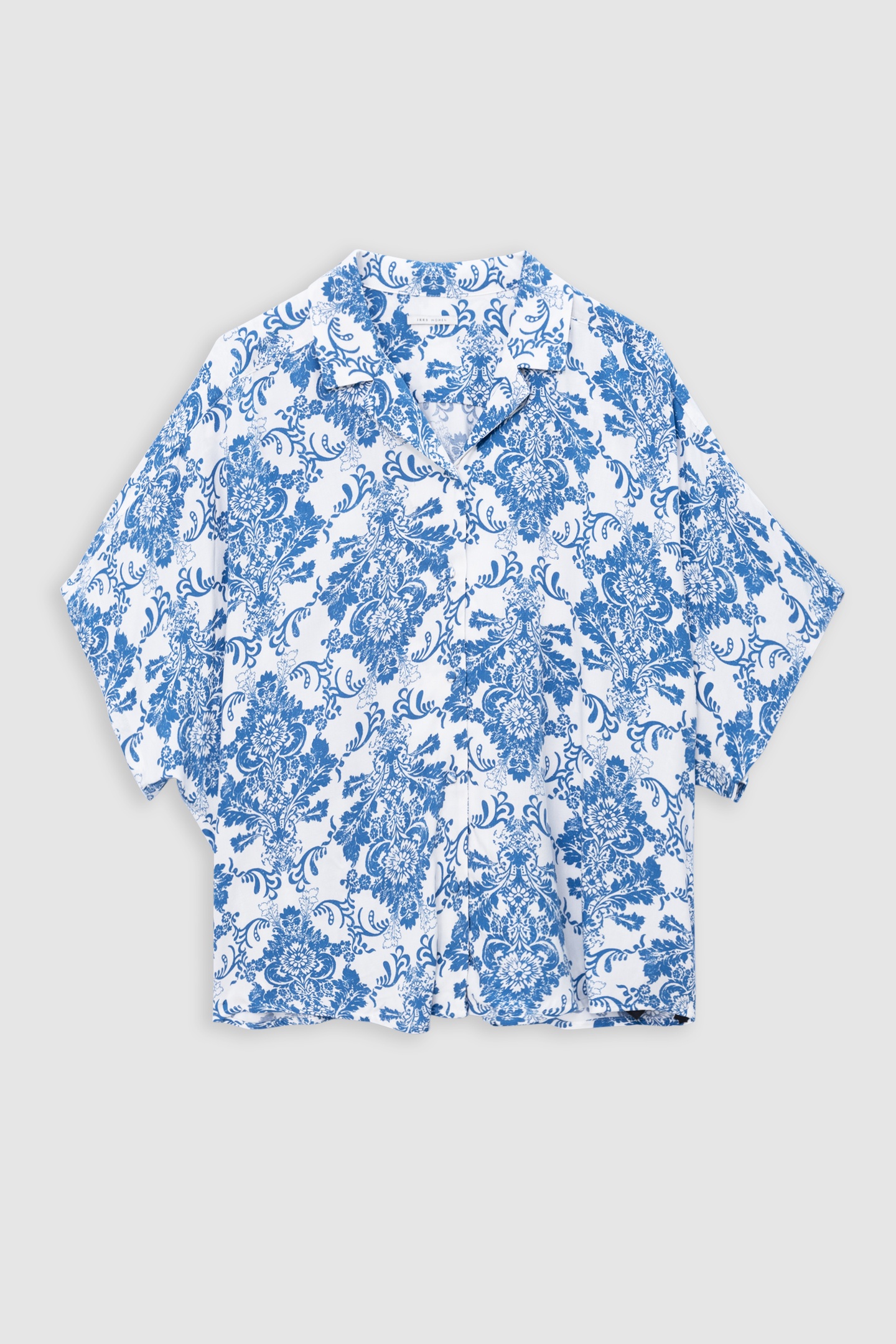 LENZING™ ECOVERO™ SHIRT BLUE EARTHENWARE PRINT 1