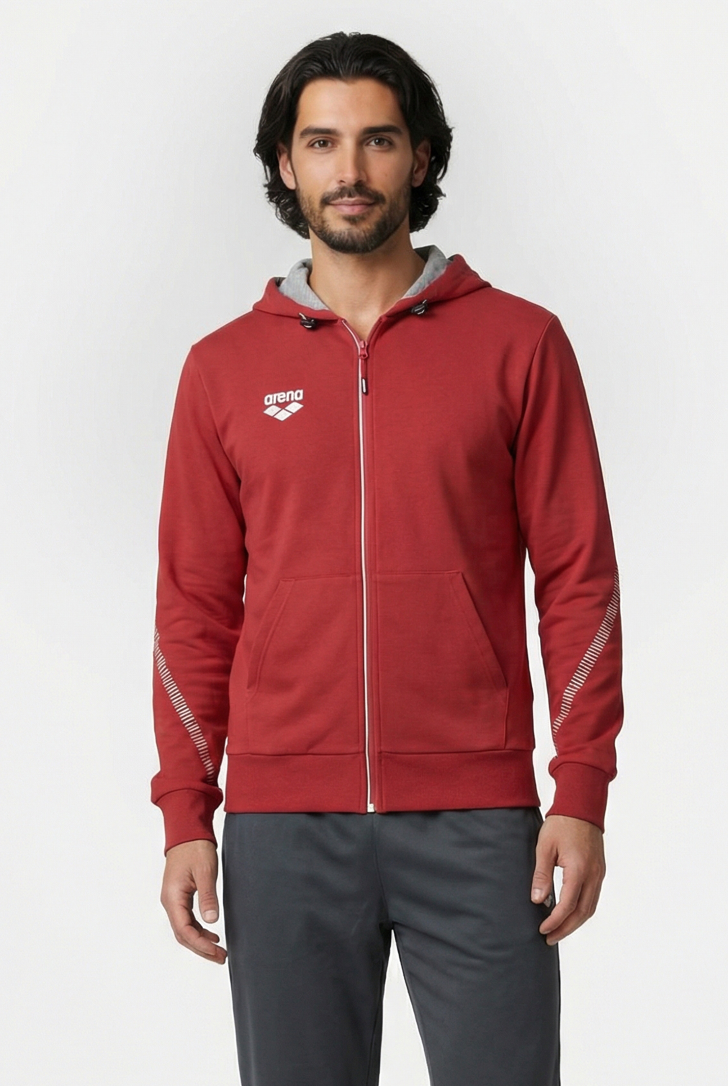 UNISEX TL HOODED JACKET RED 1