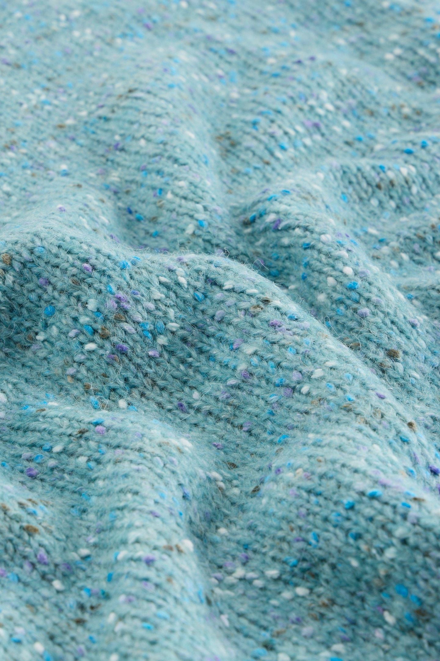 TEXTURE V NECK MID BLUE 4