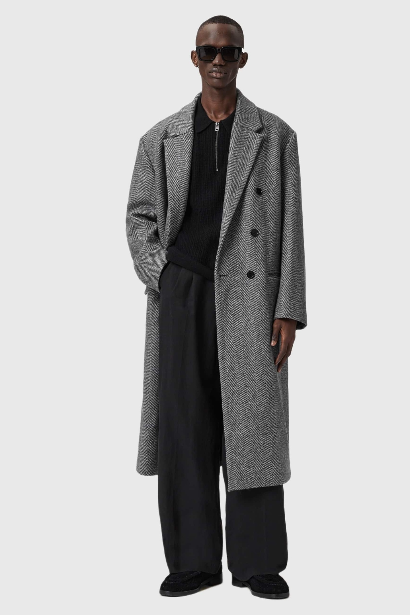 EZRA COAT BLACK/WHITE 3