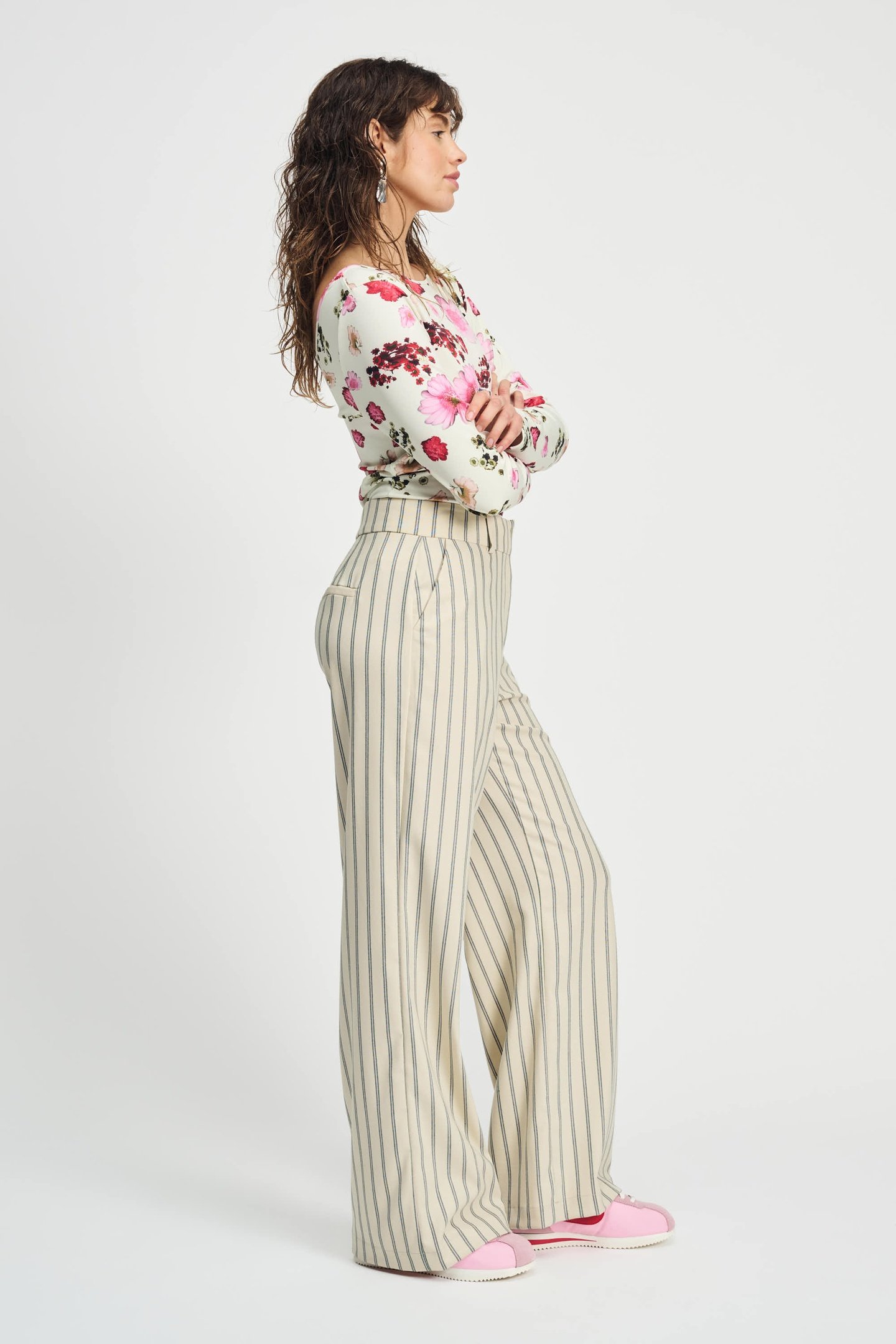 PANTS - STRIPED CREAM BEIGE 5