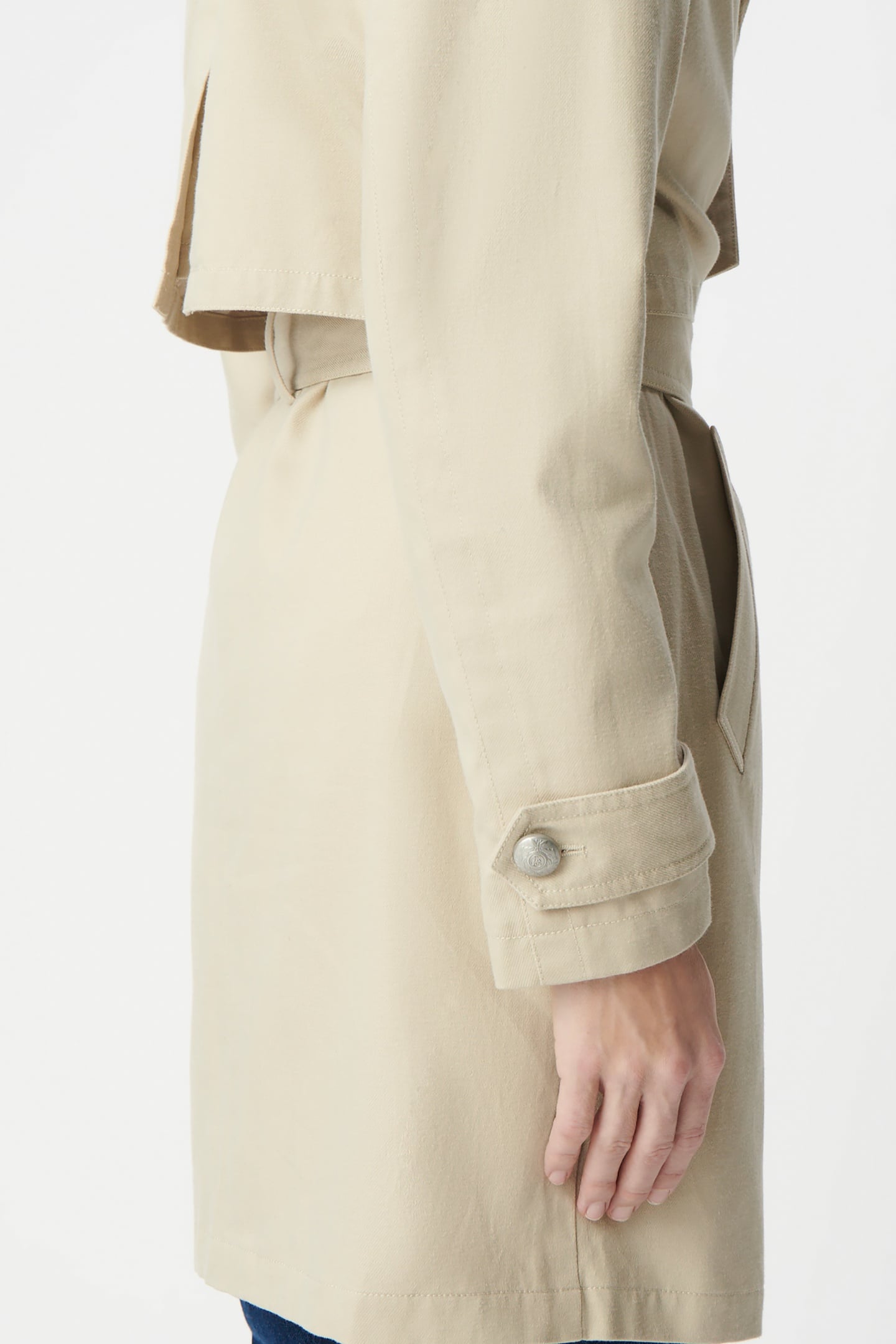 BEIGE 2-IN-1 TRENCH COAT WITH REMOVABLE JACKET 9