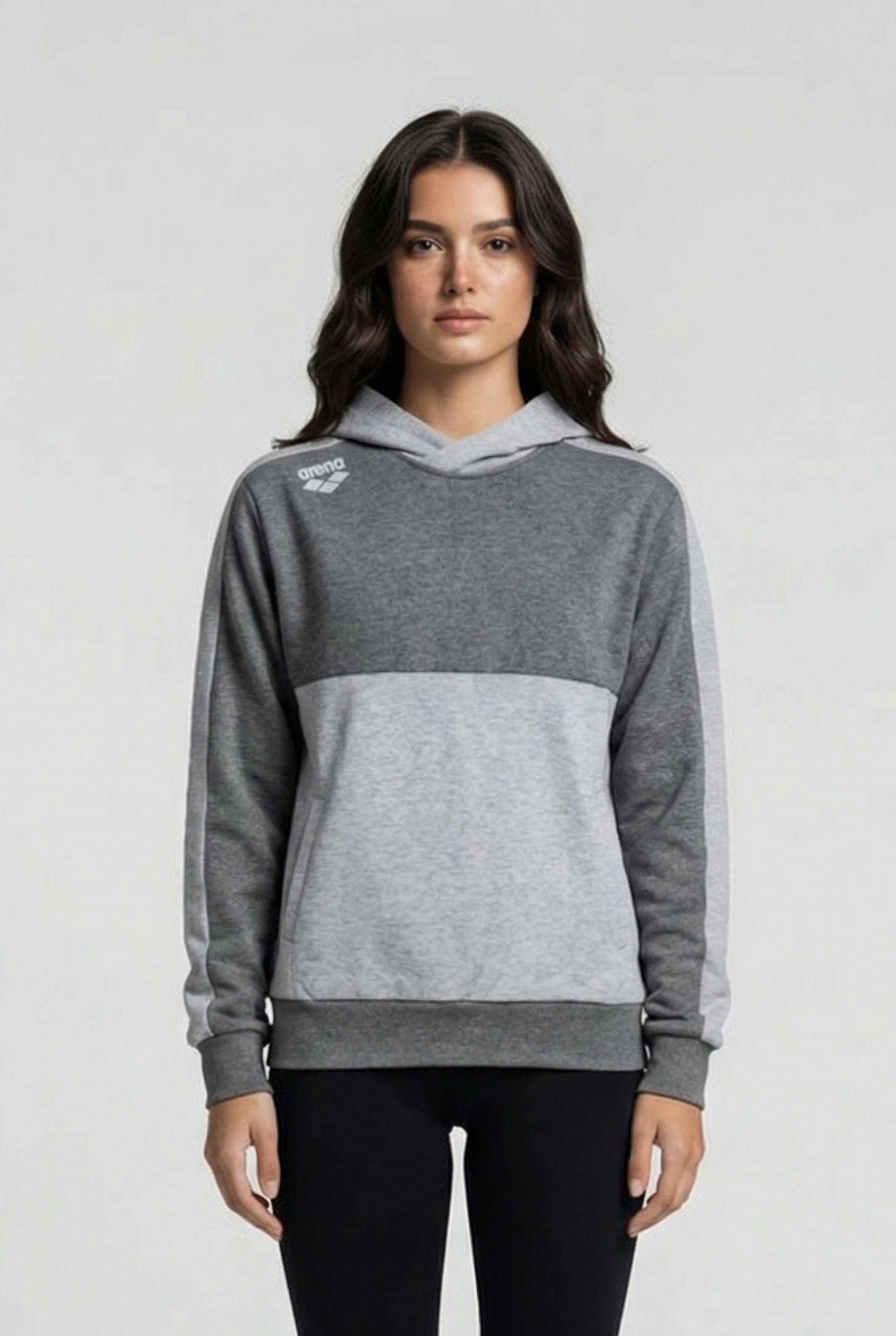 UNISEX TE HOODED SWEAT MEDIUM GREY MELANGE DARK G 1