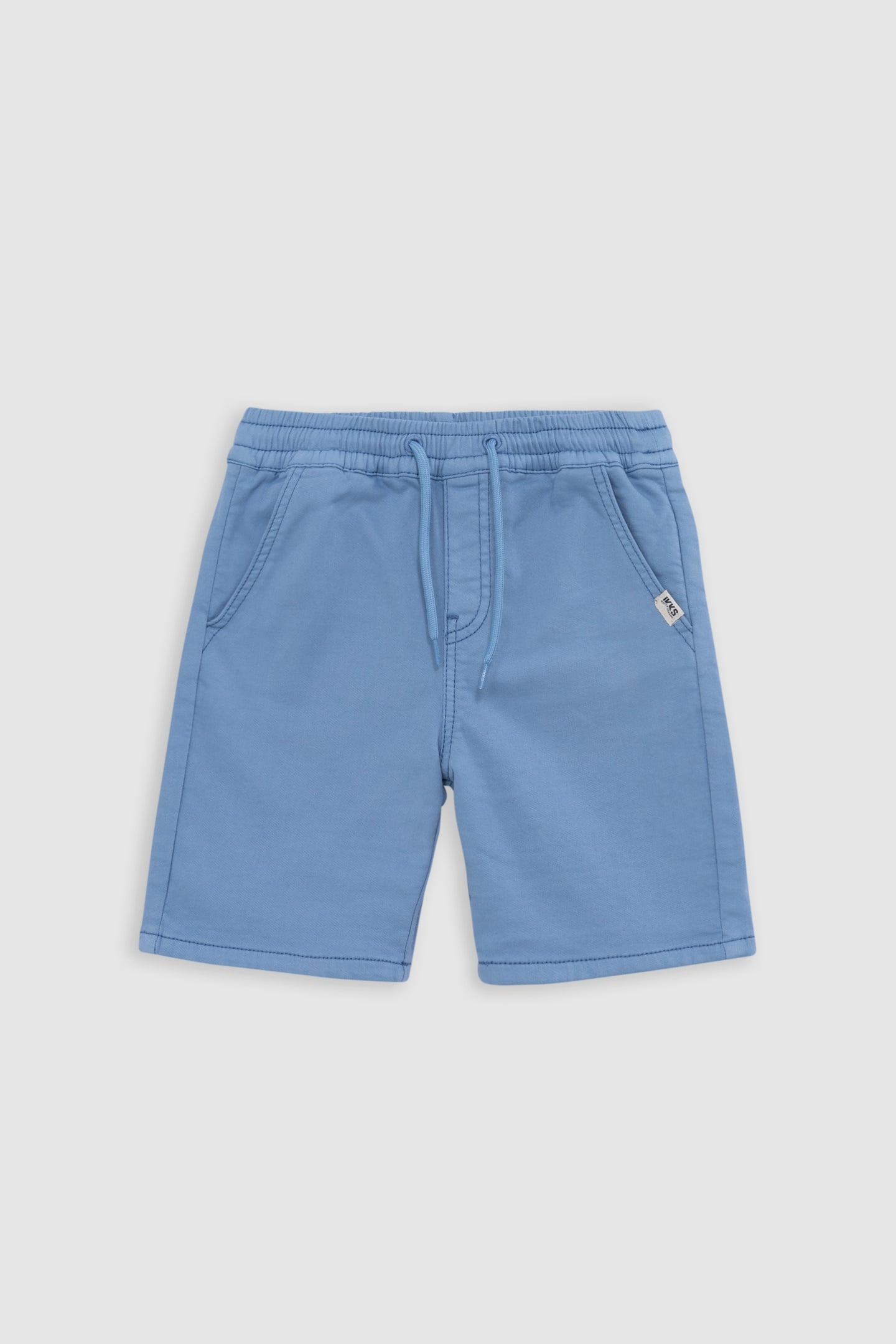 LOOSE BLUE KNITTED BERMUDA SHORTS 1