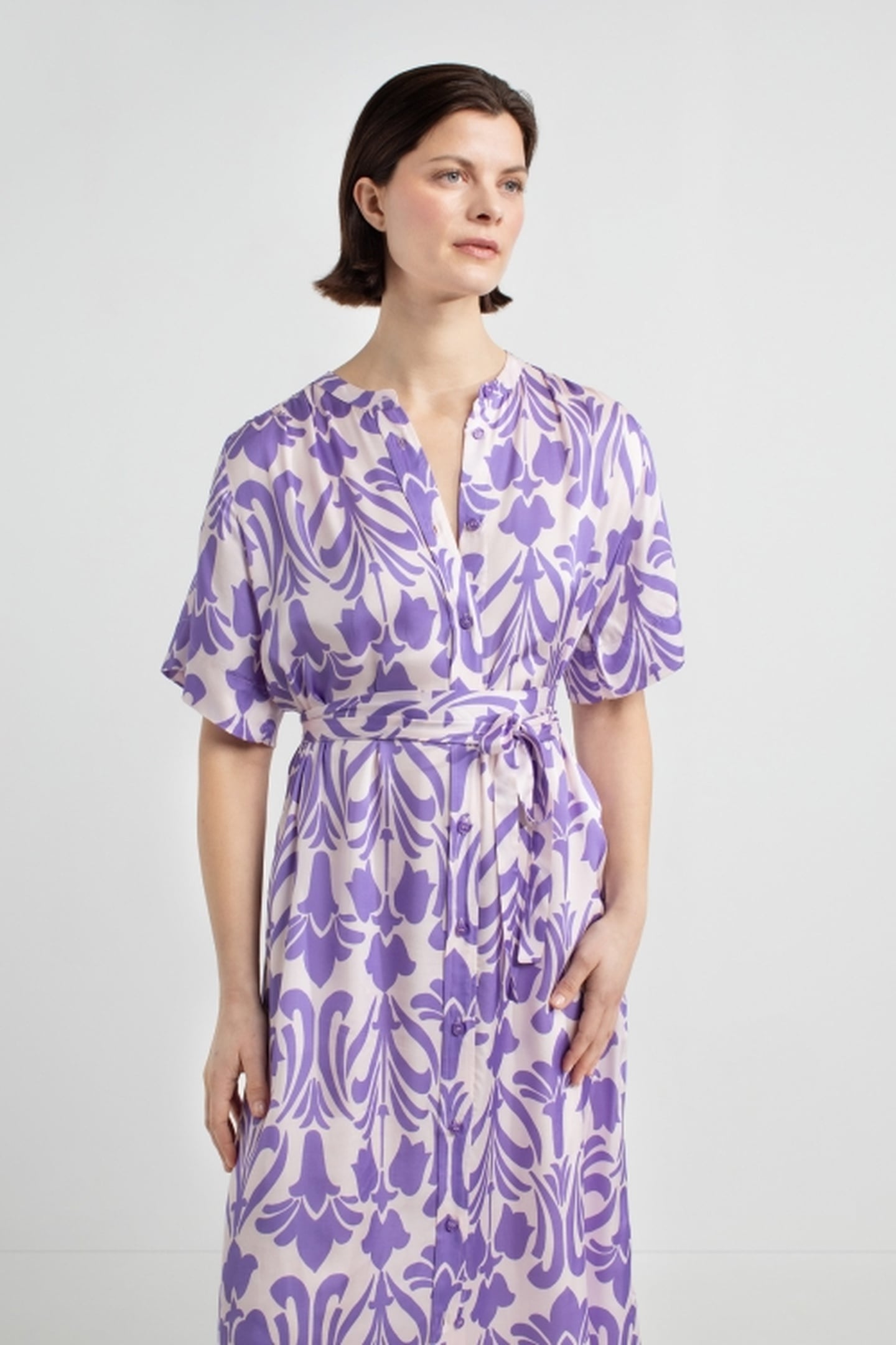 JOELLE DRESS PURPLE PRINT 1