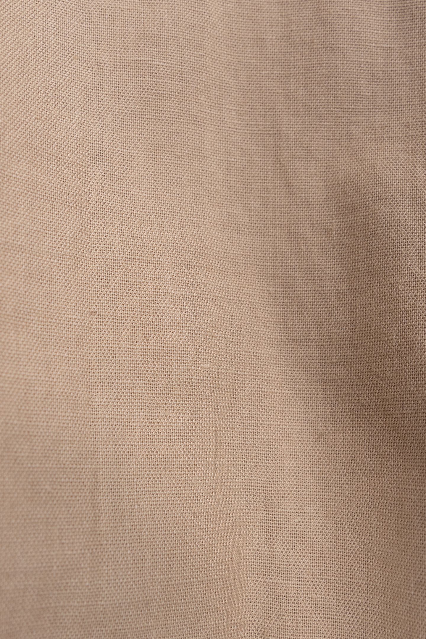 BEIGE COTTON AND LINEN MIX SHIRT 7