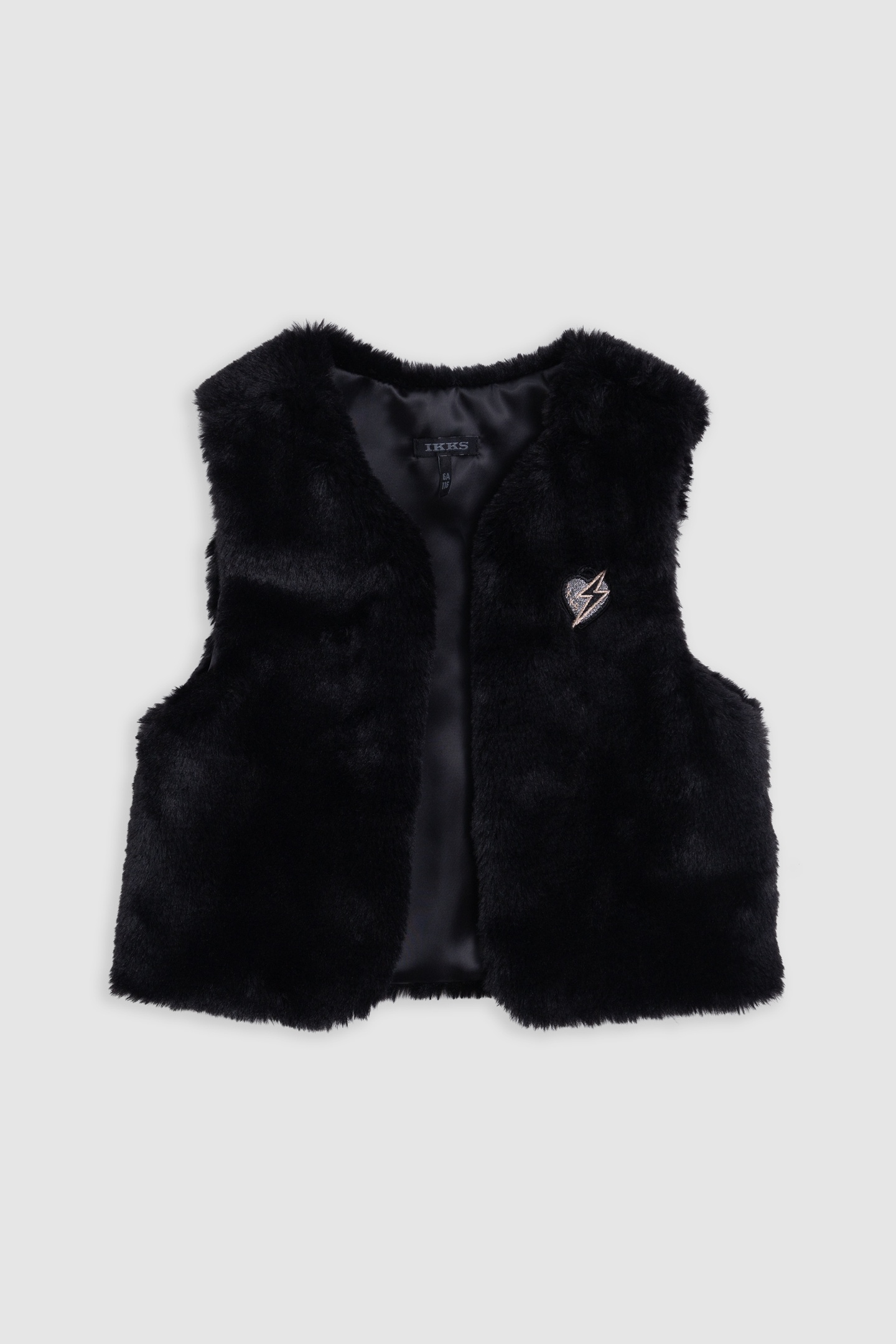 GIRL'S 2-IN-1 BLACK ROCK FLORAL DRESS AND SOFT GILET 4