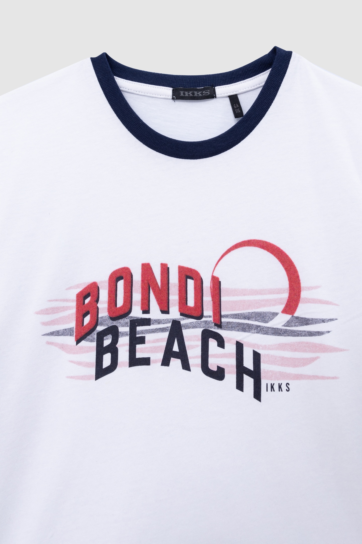 WHITE ORGANIC COTTON T-SHIRT WITH KITE STRIPES 2