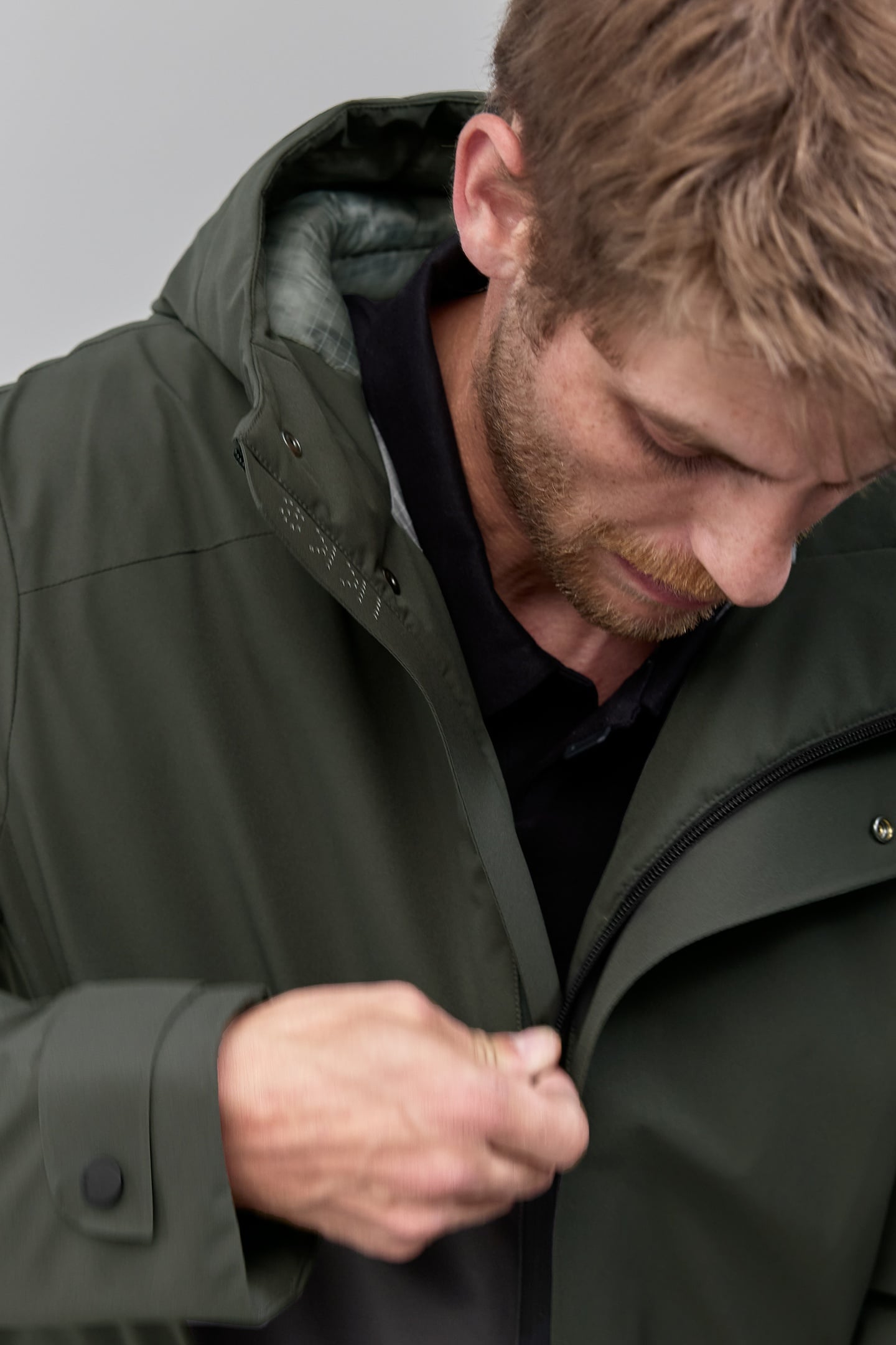 PARKA DARK GREEN INTERIOR MARBLE PRINT WATERPROOF HOMME 9