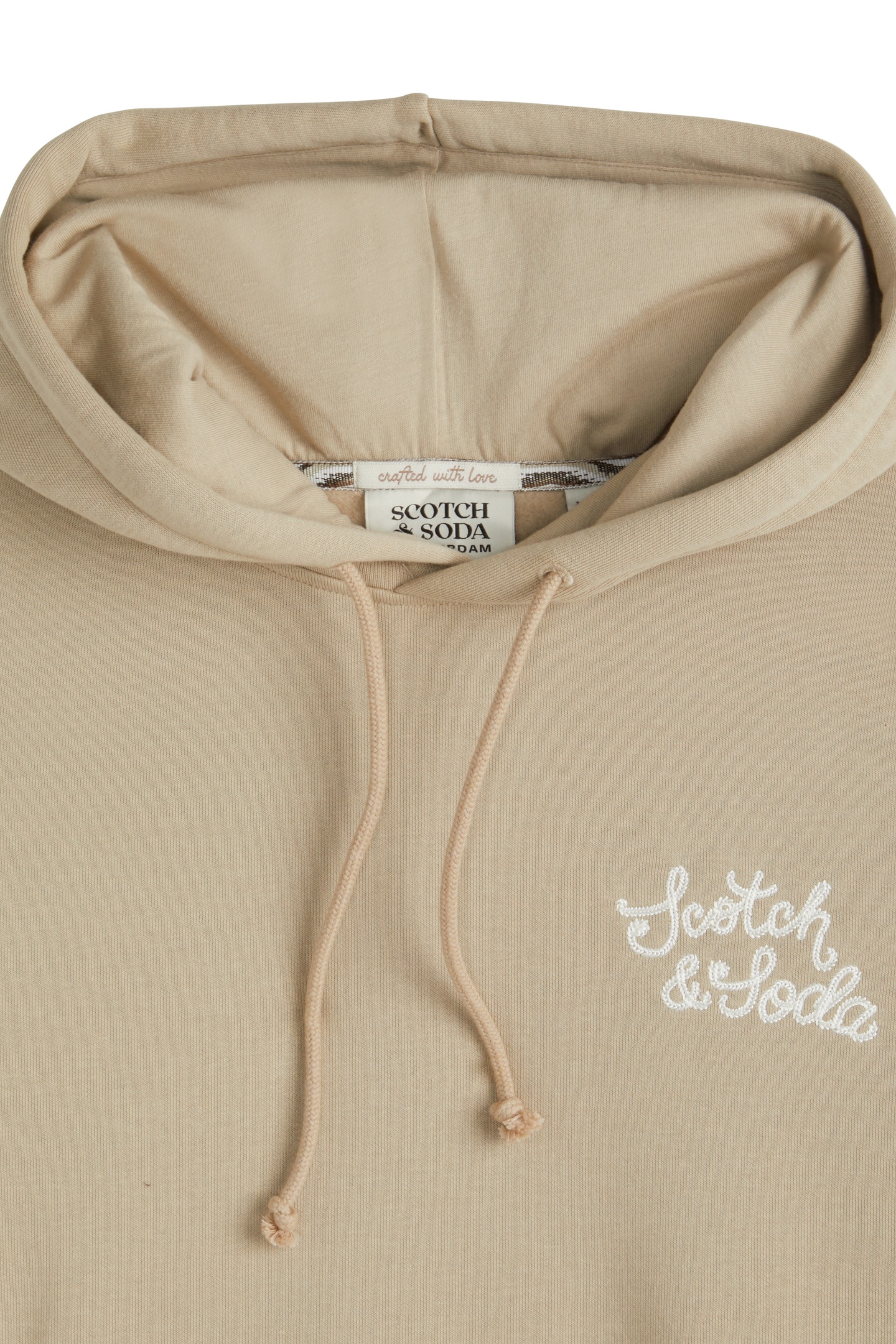 RELAXED FIT FLEECE GRAPHIC HOODIE TAUPE 7