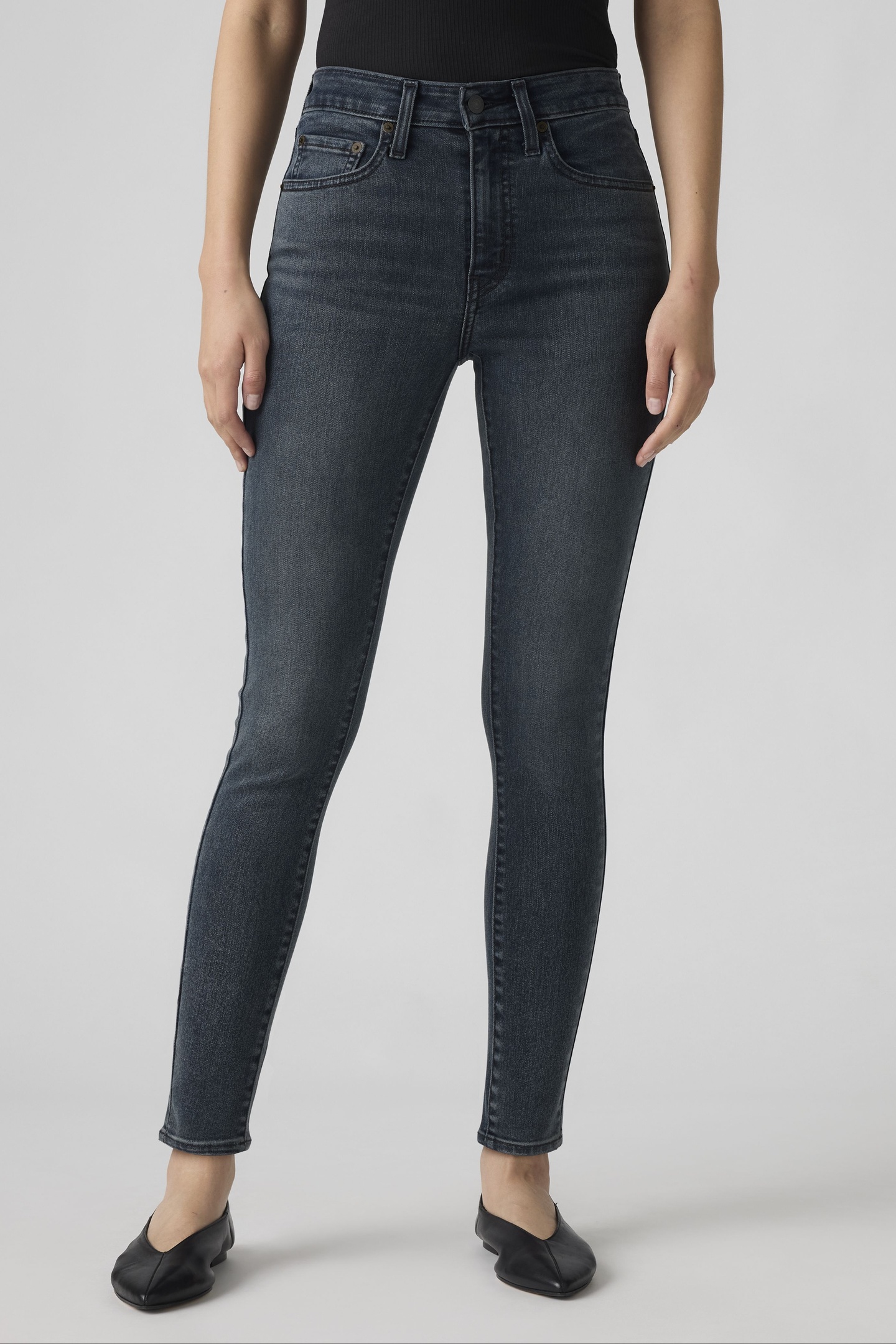 721™ HIGH RISE SKINNY JEANS BLACK 3