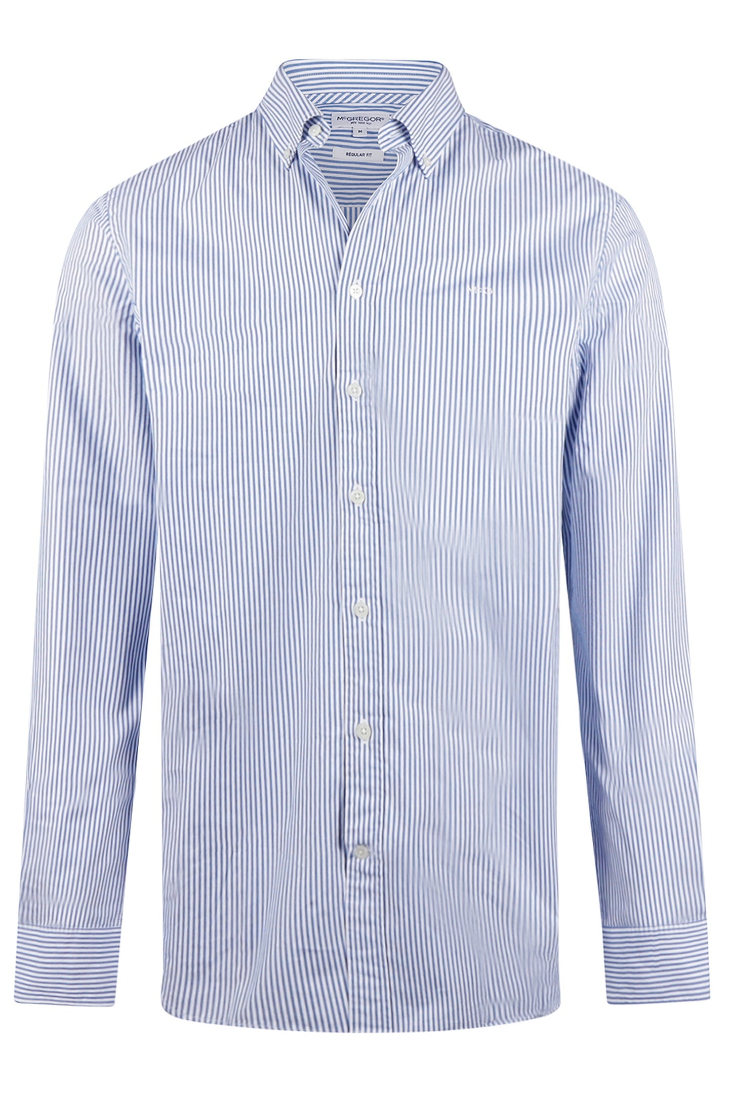 POPLIN STRIPE PEACHED SHIRT KOBALT 1