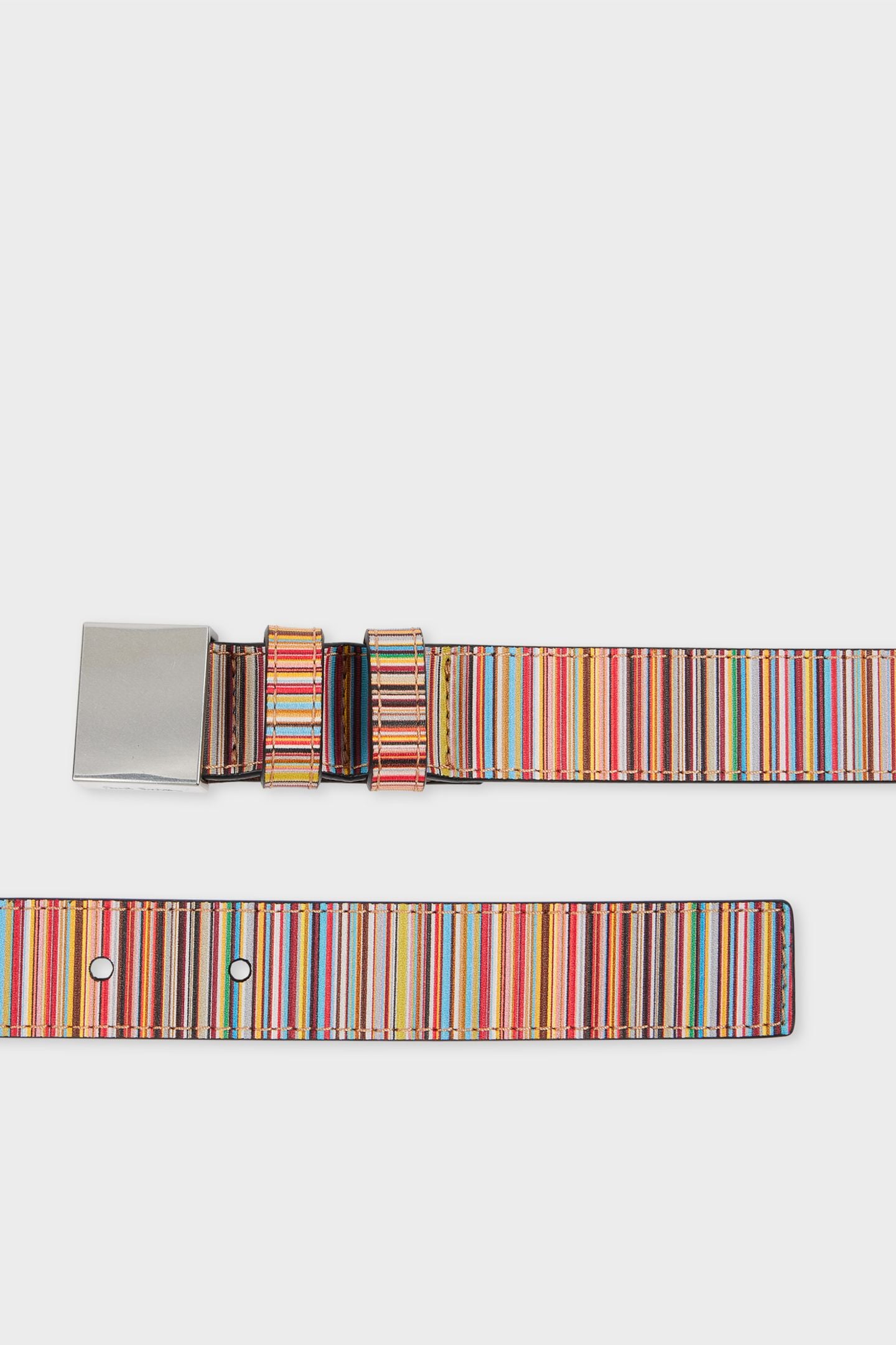 BELT MULTISTRIPE LEATHER MULTI COLOURED 2
