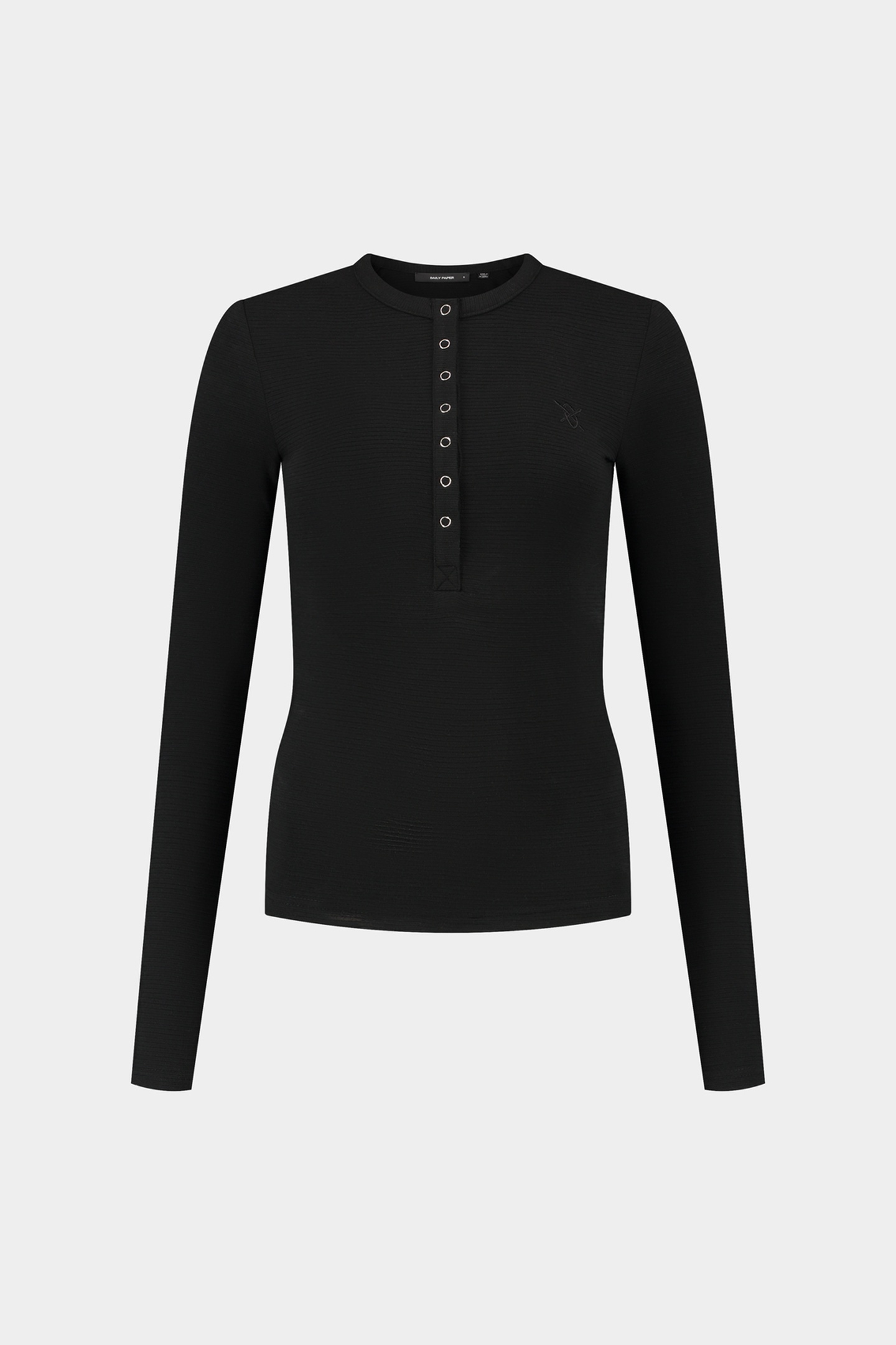 DENISE BUTTON LONG SLEEVE BLACK 2