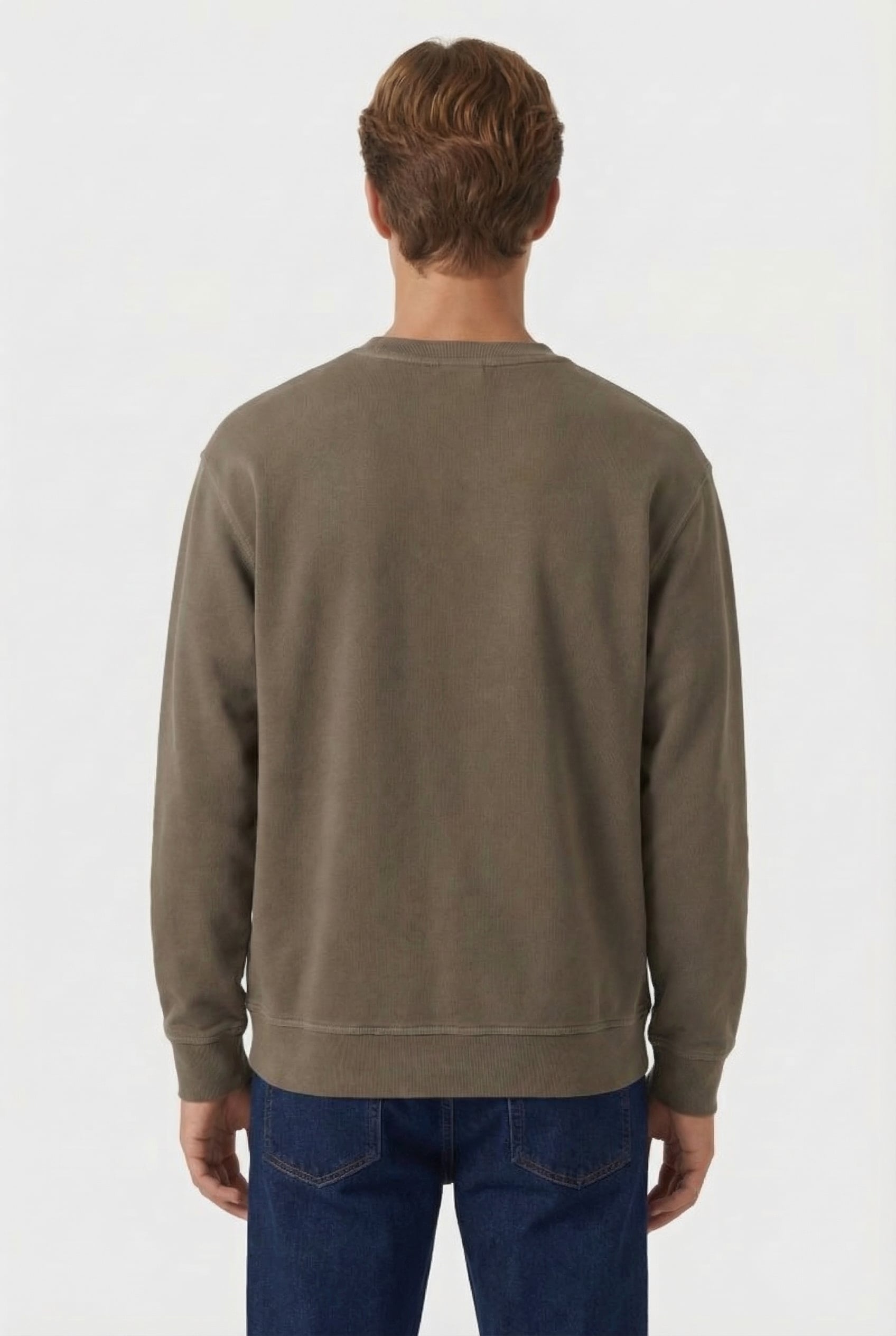 CREW SWEATSHIRT T-SHIRTS OLIVE GREEN 2