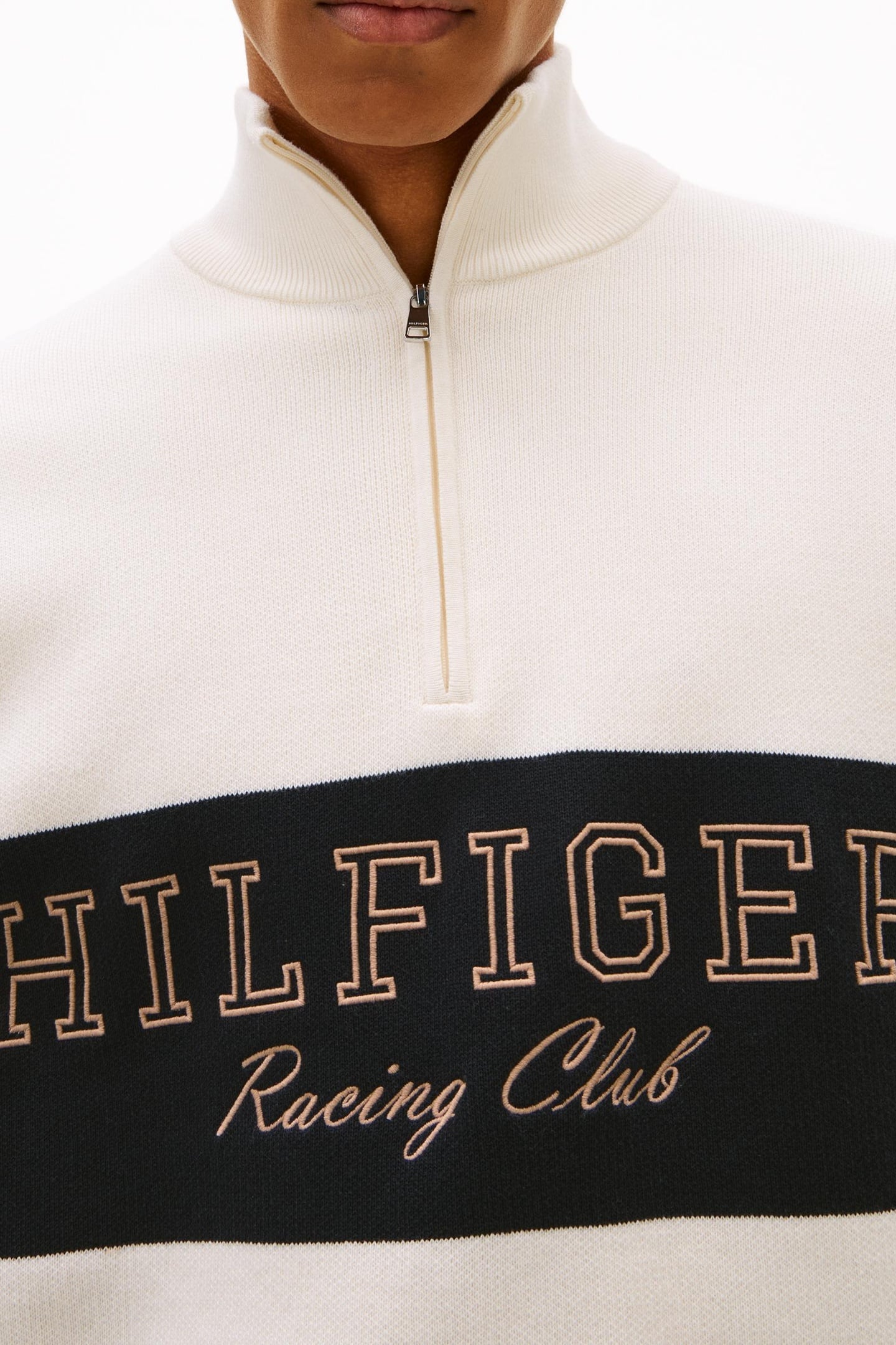 MODERN ATHLEISURE ZIP SWEATER IVORY PETAL 2