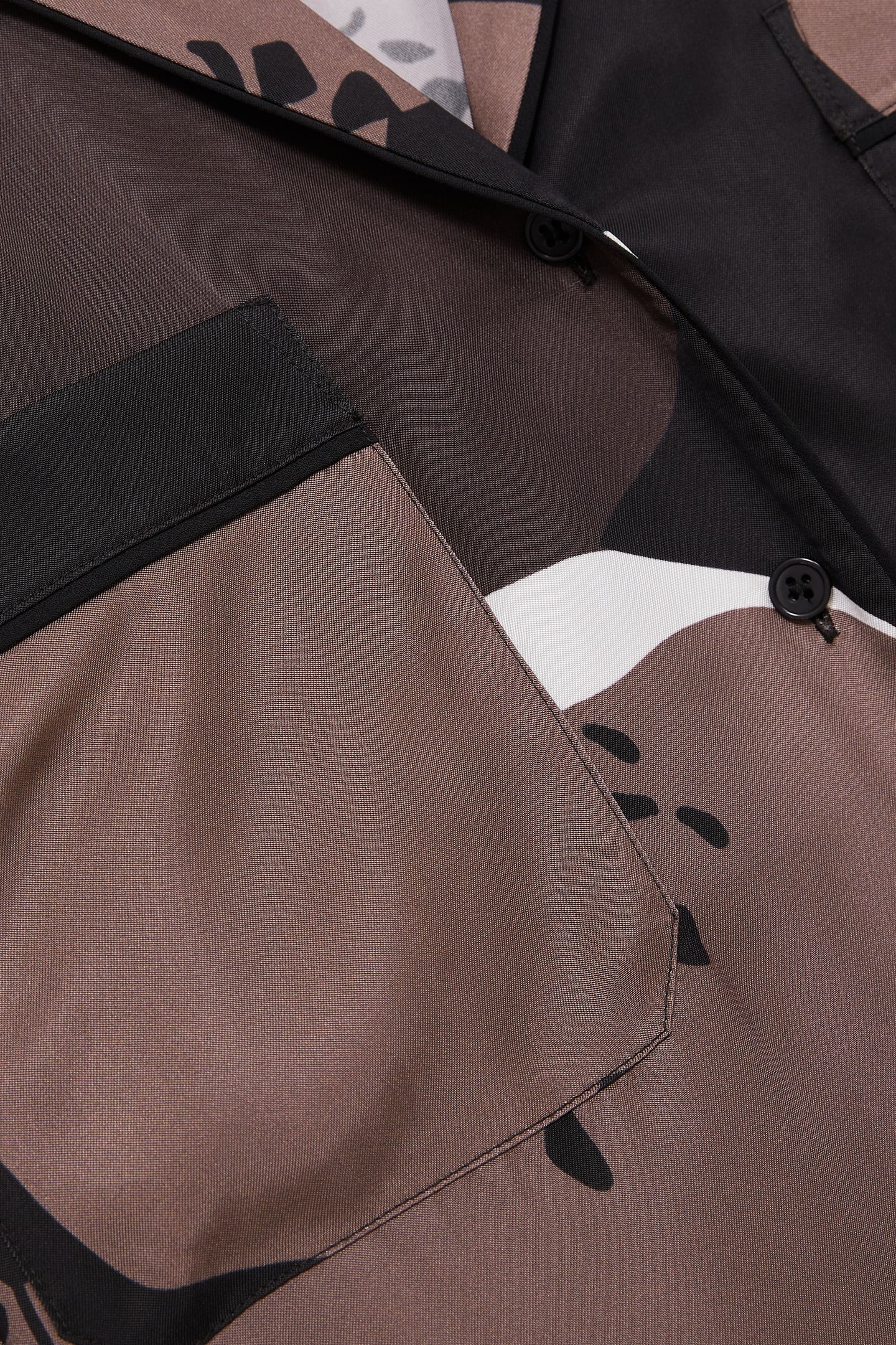 FLORAL PRINT TOP BLACK/BROWN 6