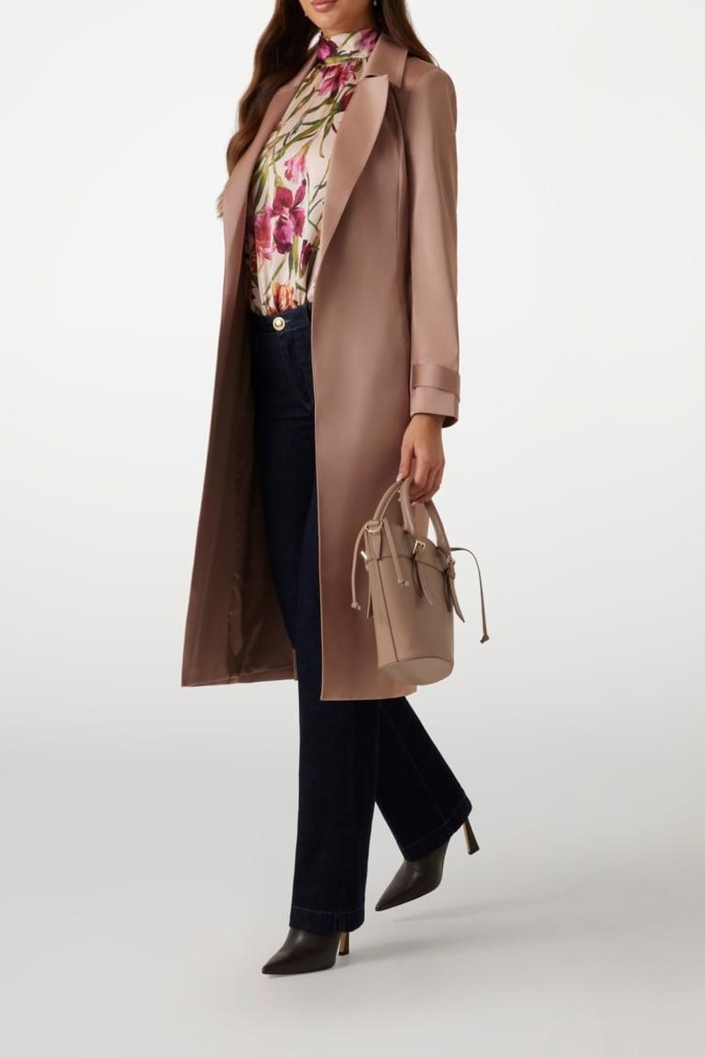 MARCIANO BY GUESS ELEONOR TRENCH BISQUIT SHADE MULTI 2